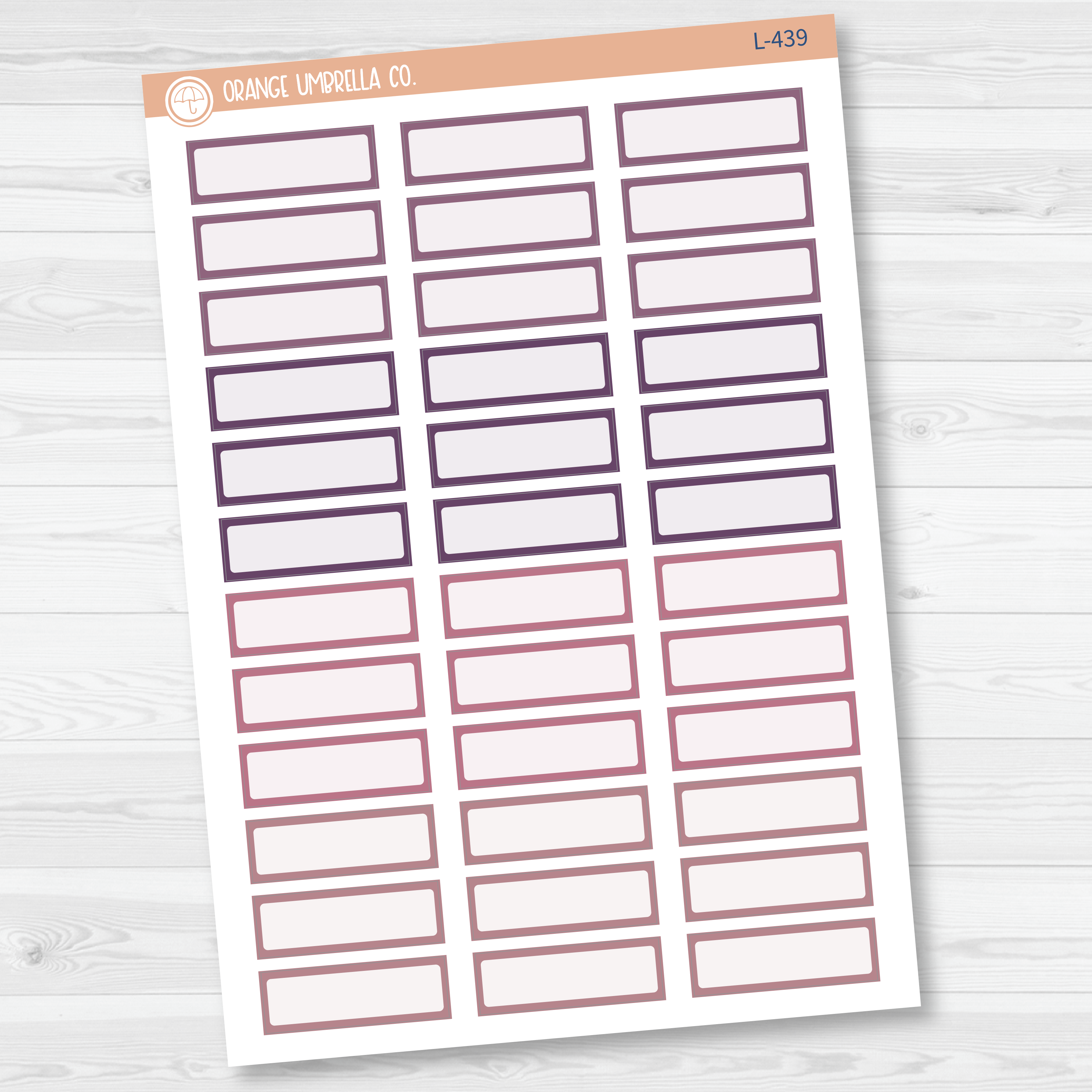 Hobonichi Label Quarter Box Planner Stickers | Muted | L-437-L-440