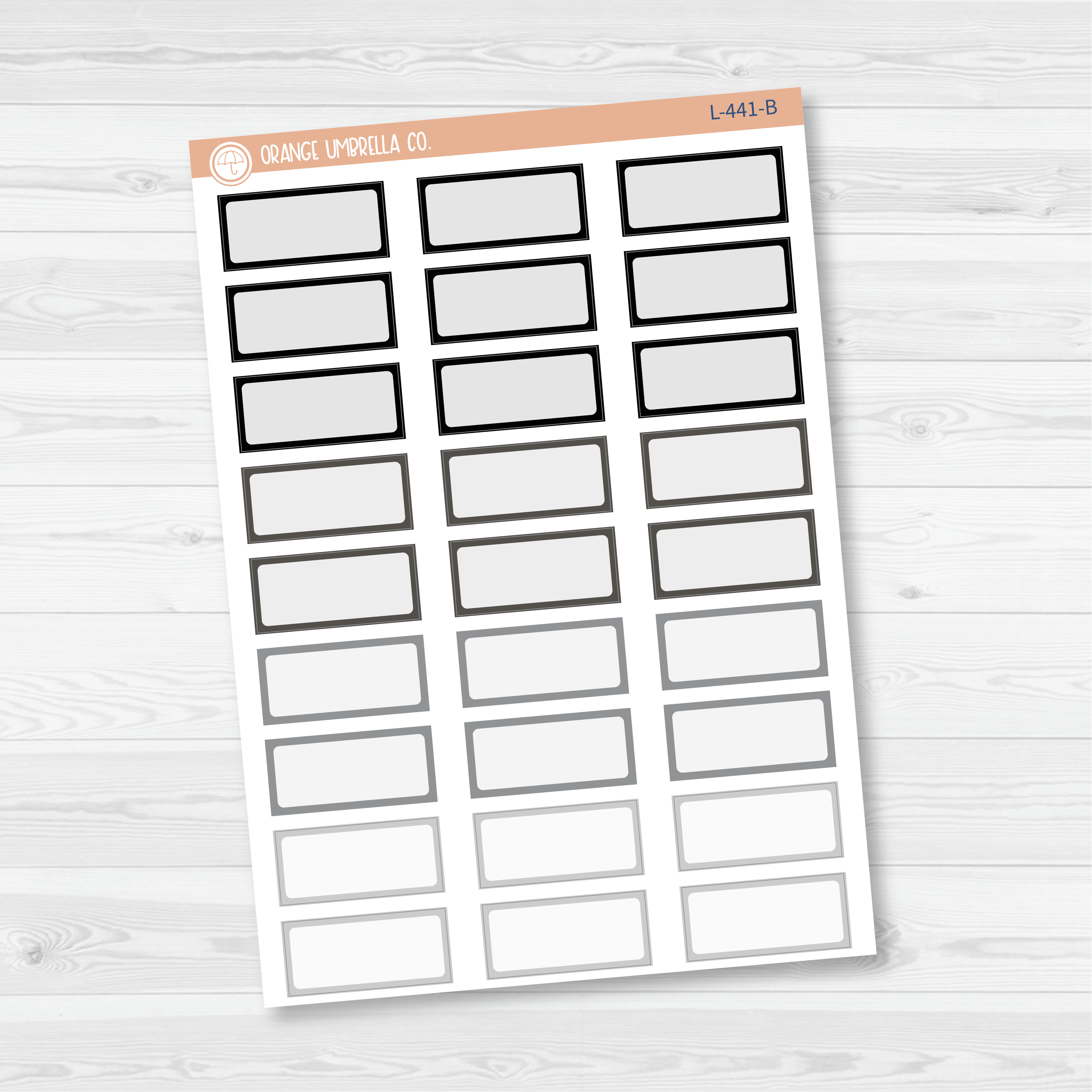 Hobonichi One Third Box Basic Planner Stickers | L-441
