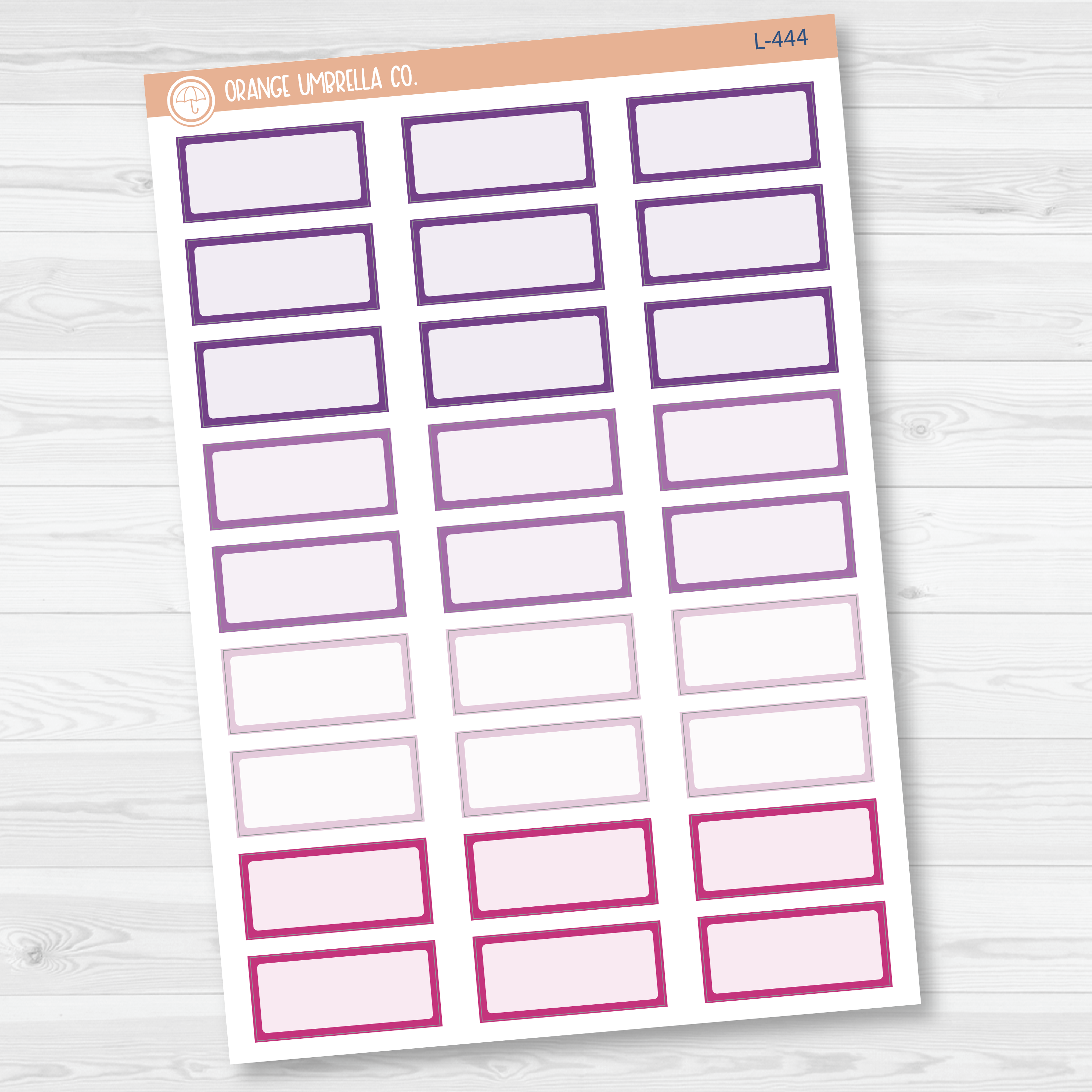 Hobonichi One Third Box Basic Planner Stickers | Brights | L-442-L-443-L-444