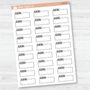 Reading Hobonichi Cousin Stitched Quarter Box Planner Stickers | L-466