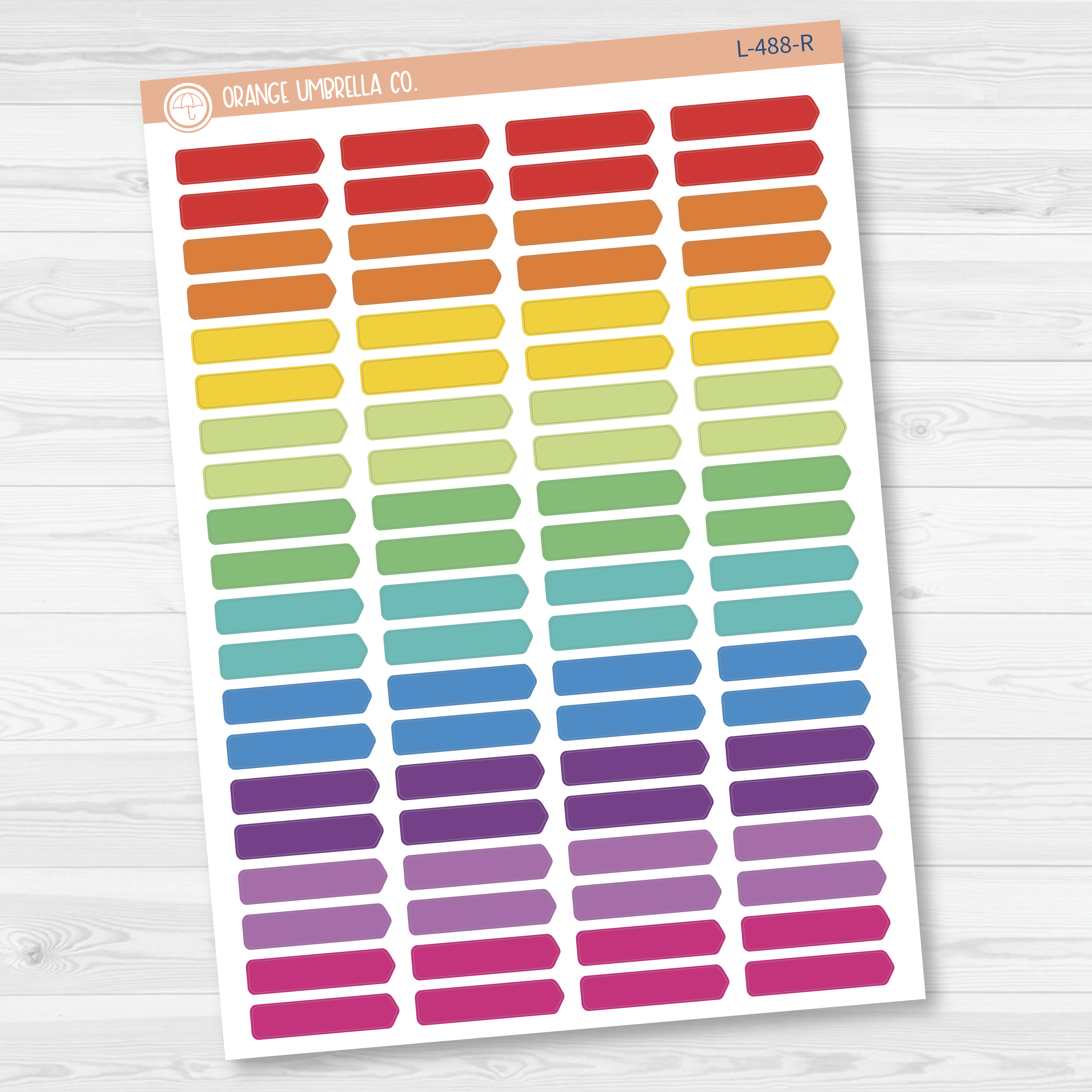 Arrow Flag Color Label Planner Stickers | L-488