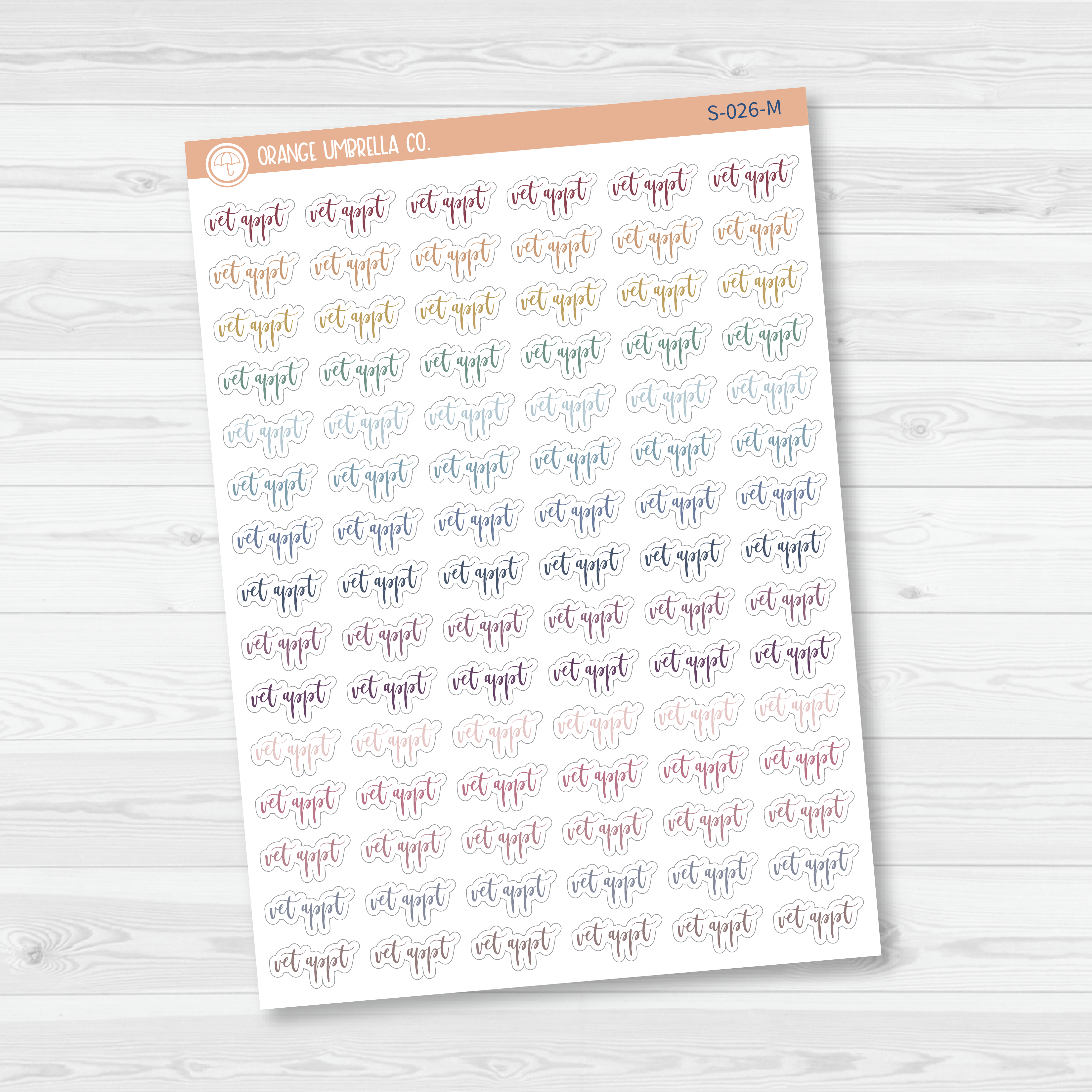 Vet Appointment Script Planner Stickers | F2 | S-026