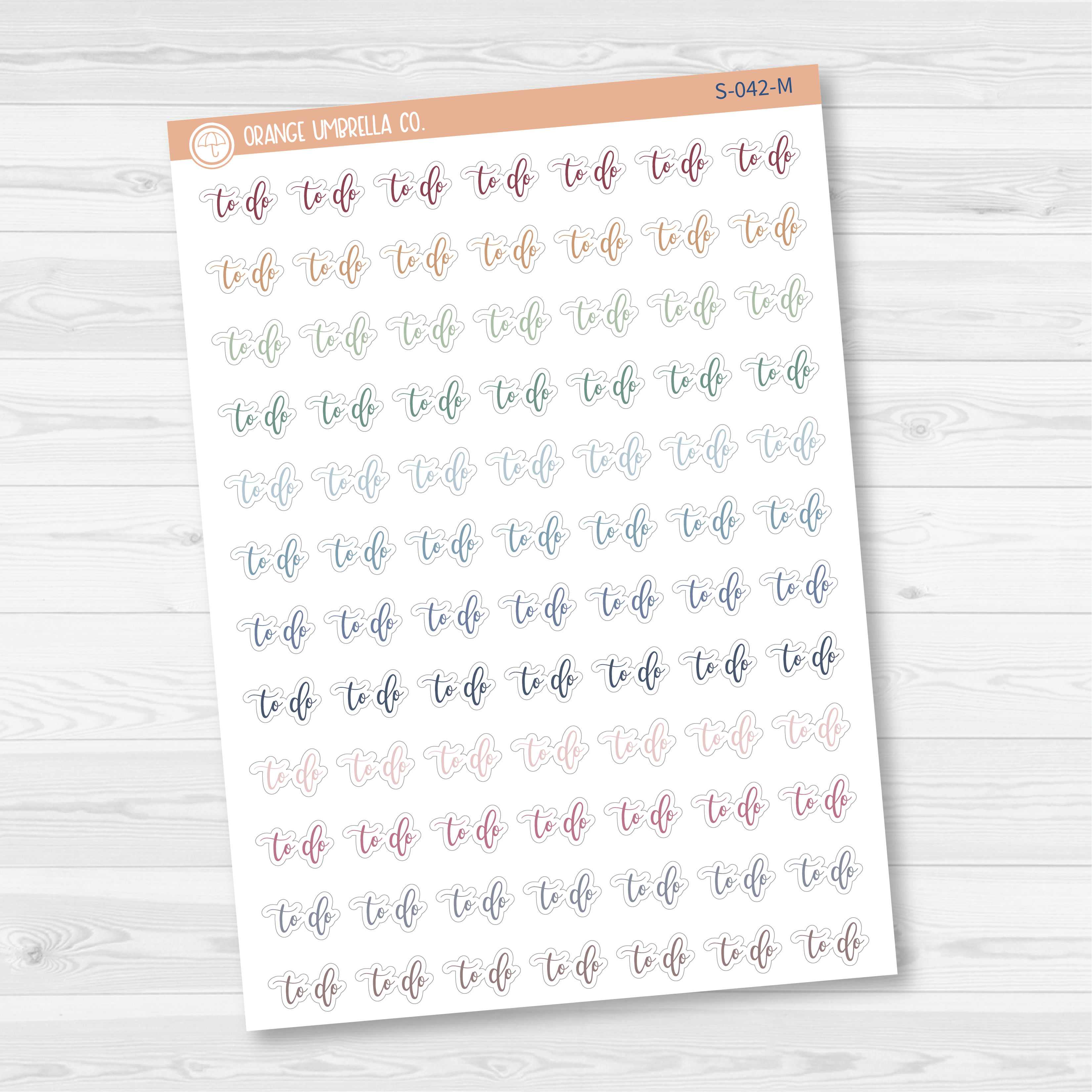 To Do Script Planner Stickers | F2 | S-042