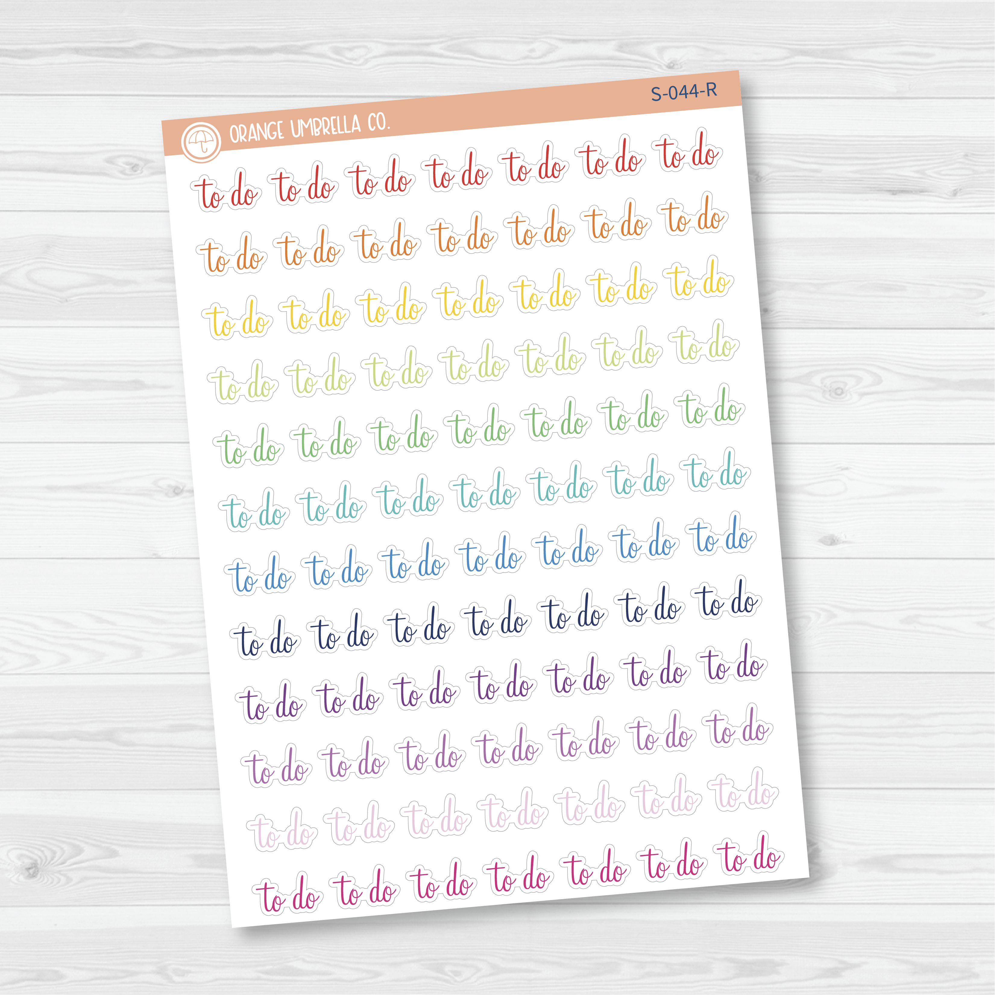 To Do Script Planner Stickers | F4 | S-044