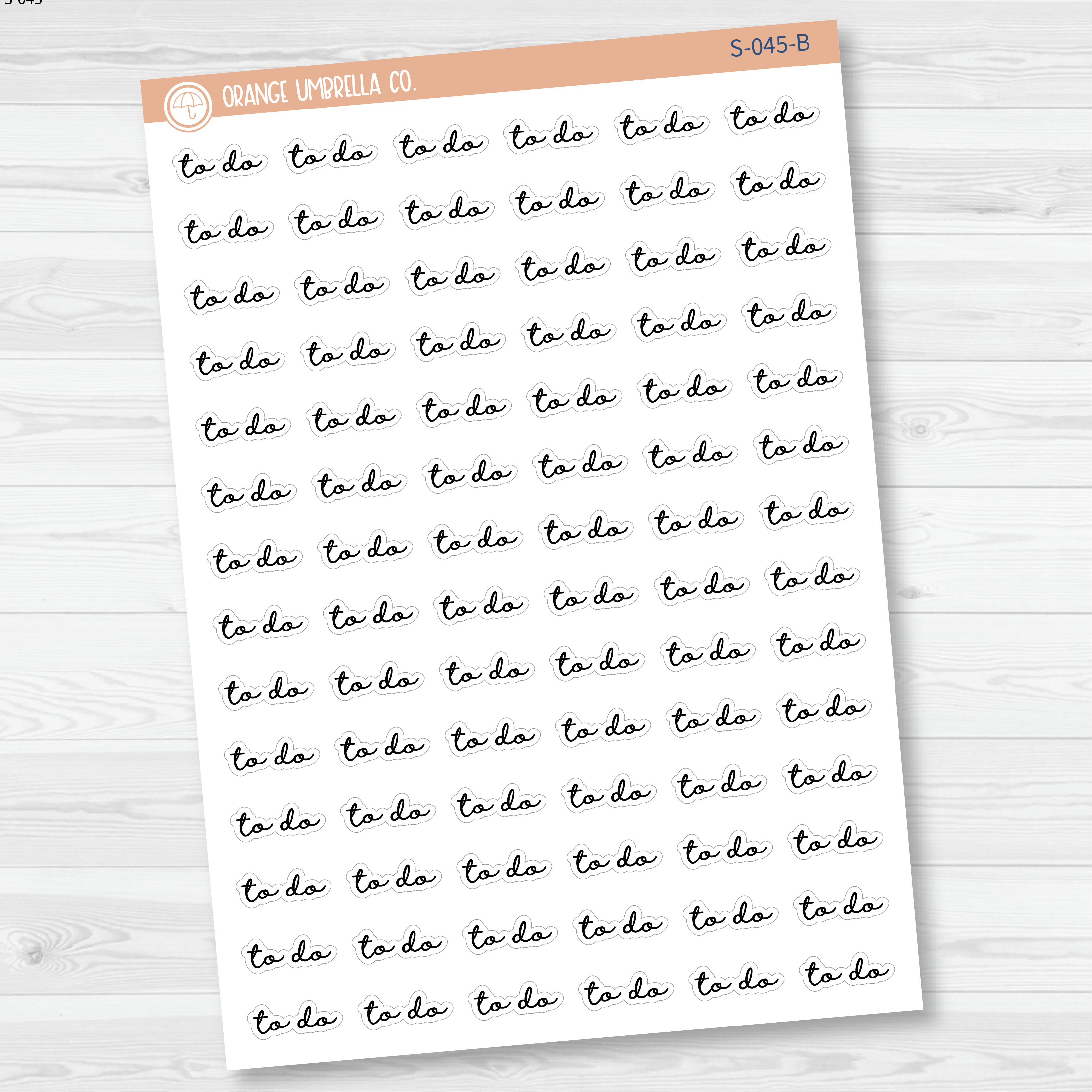 To Do Script Planner Stickers | F5 | S-045