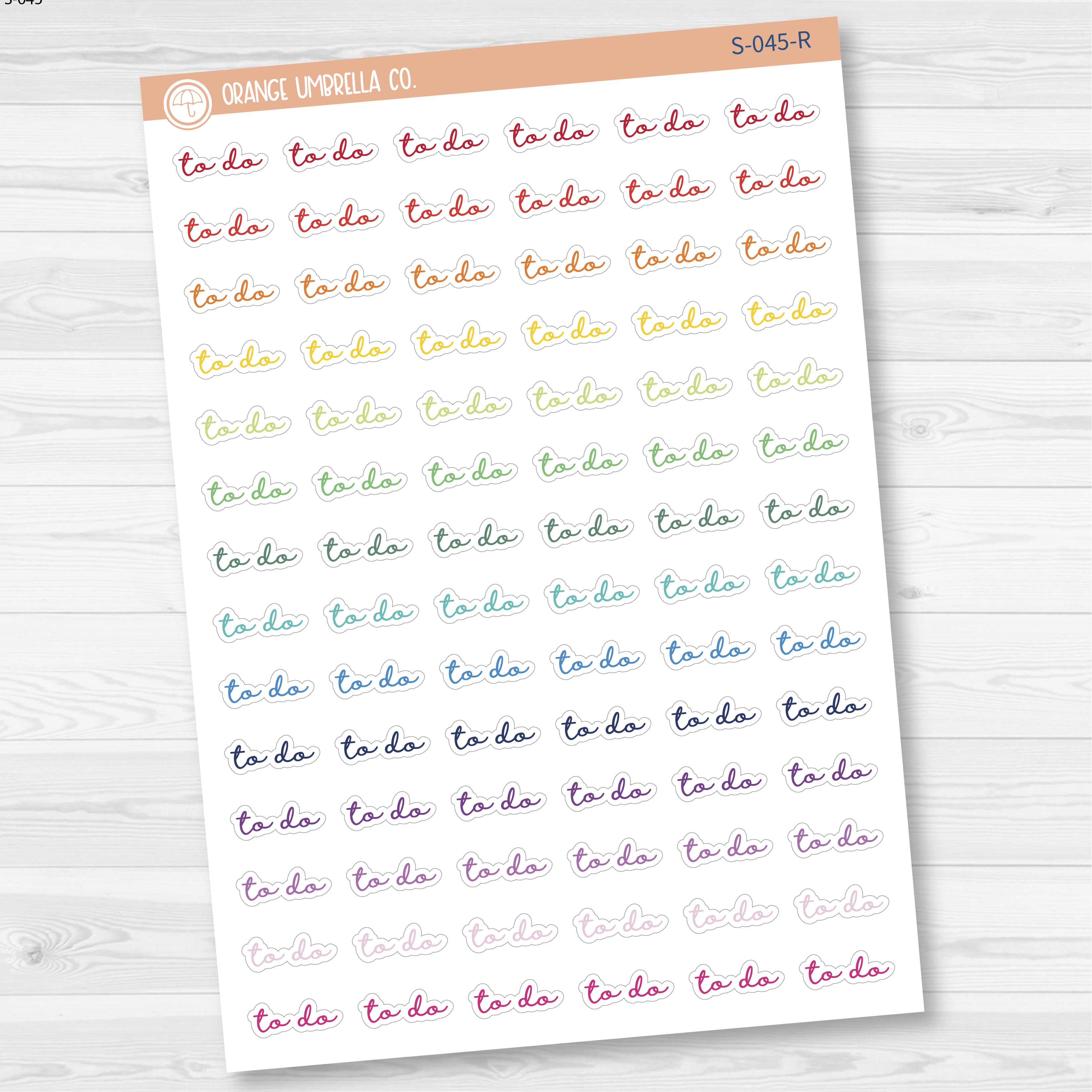 To Do Script Planner Stickers | F5 | S-045