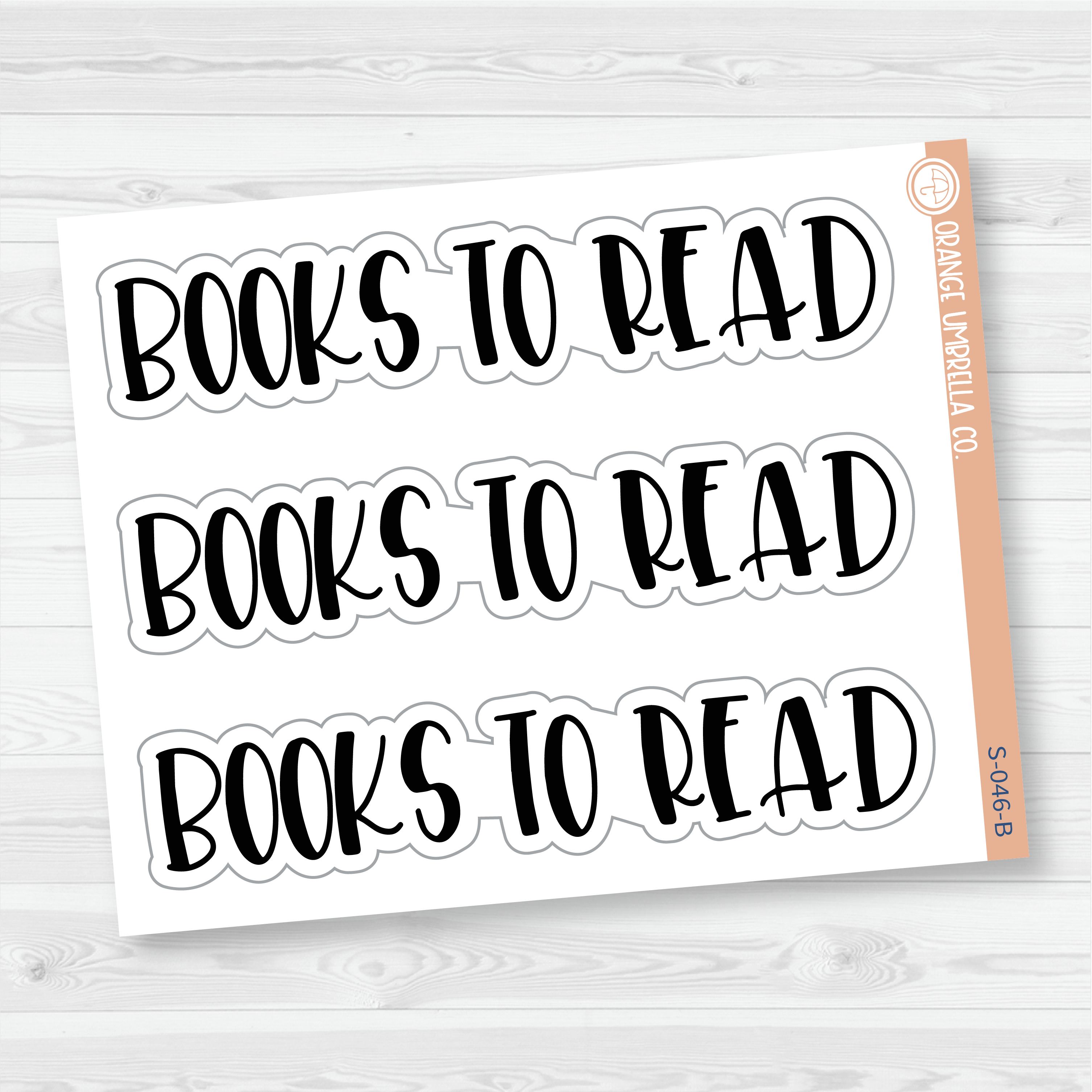 Books to Read Header Script Planner Stickers | F1 | S-046-B