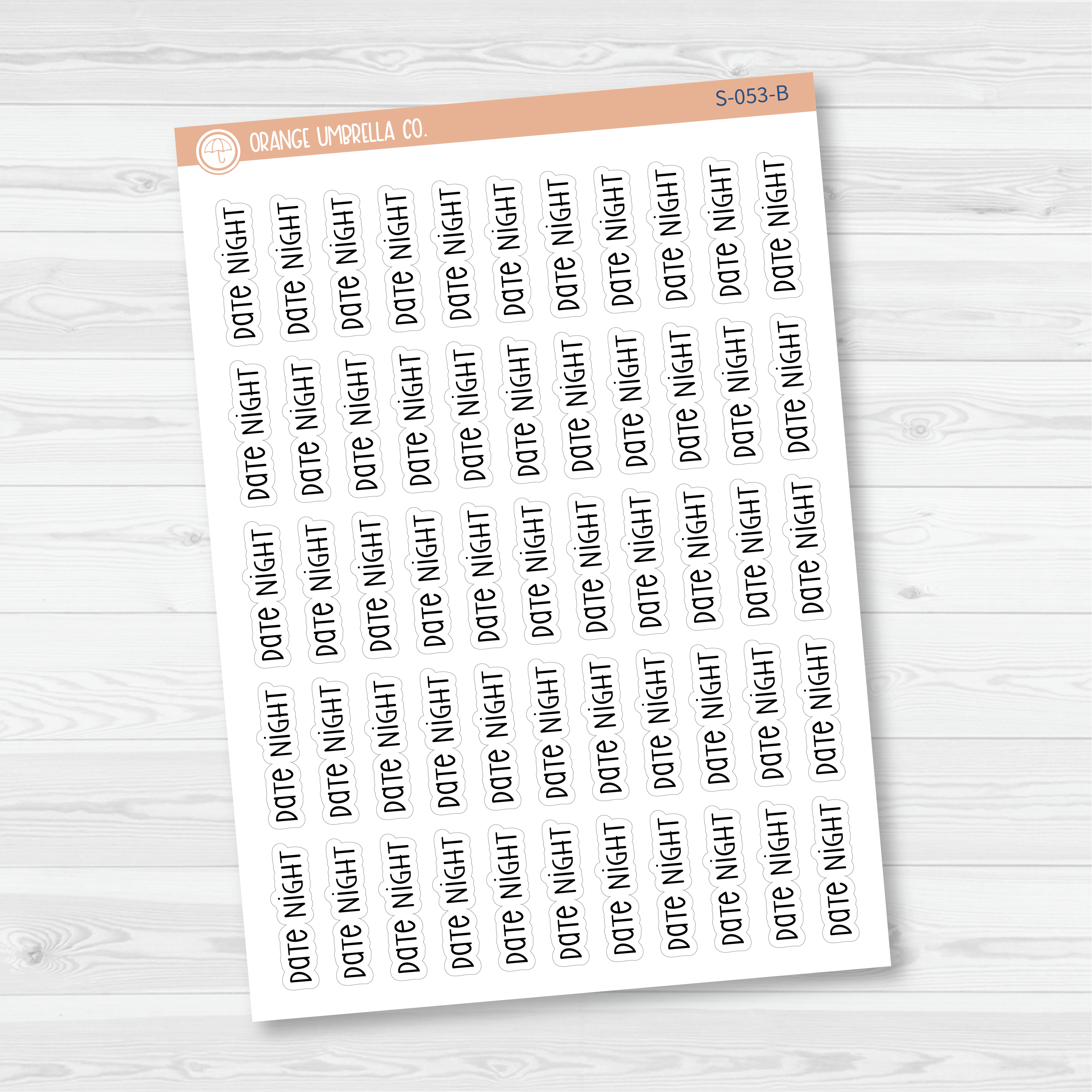 Date Night Script Planner Stickers | F3 | S-053