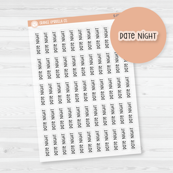 Date Night Script Planner Stickers | F3 Clear Matte | S-053-BCM