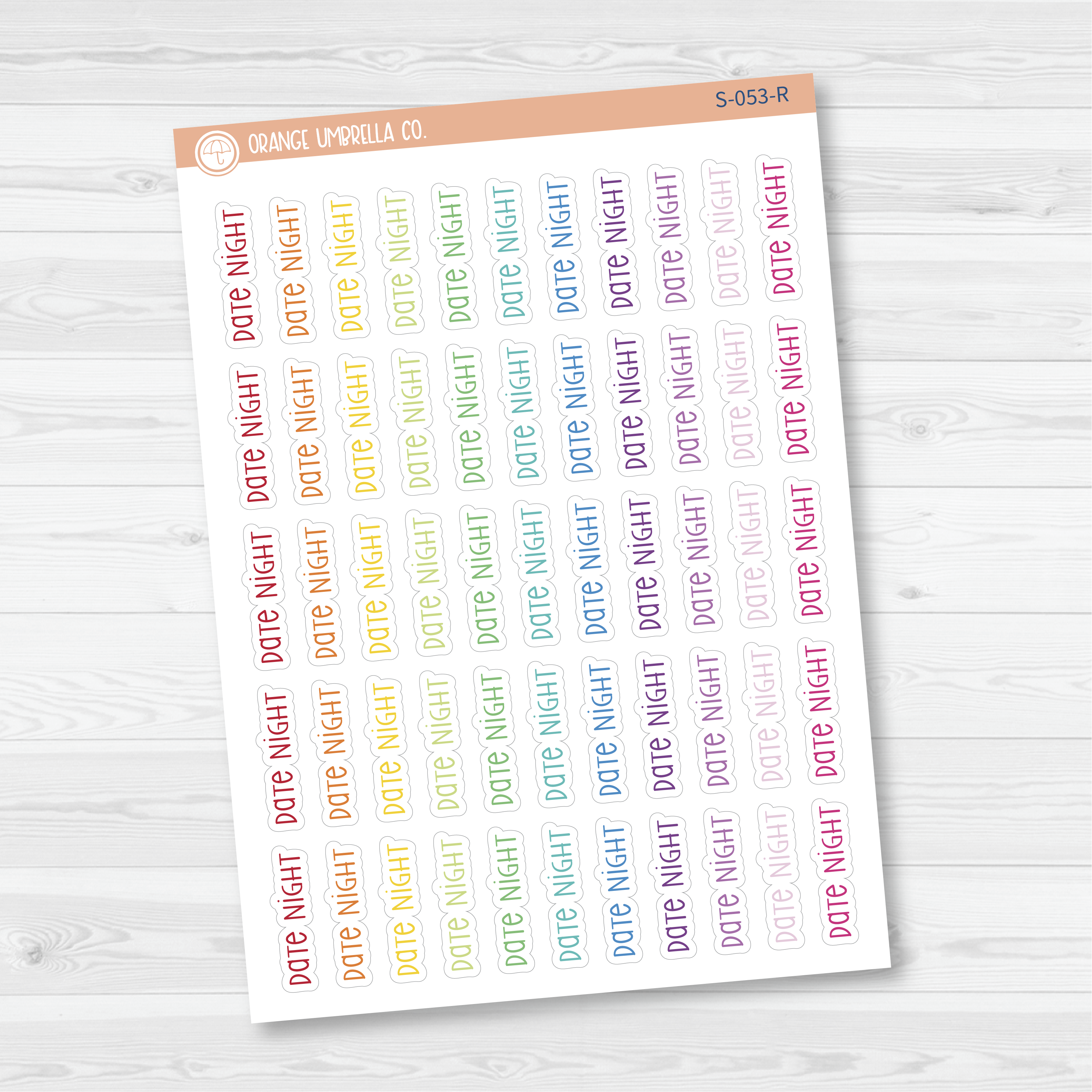 Date Night Script Planner Stickers | F3 | S-053