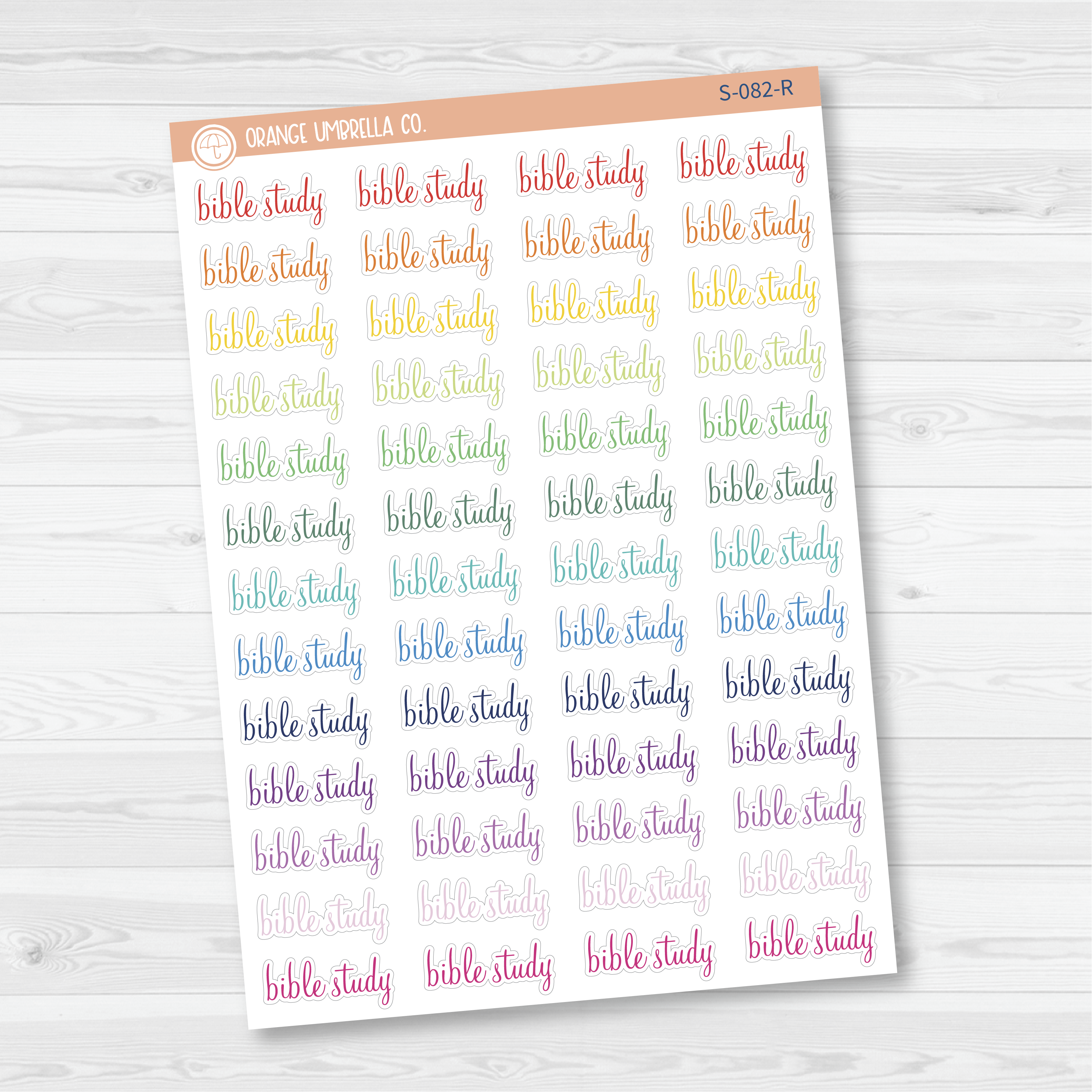 Bible Study Script Planner Stickers | F4 | S-082