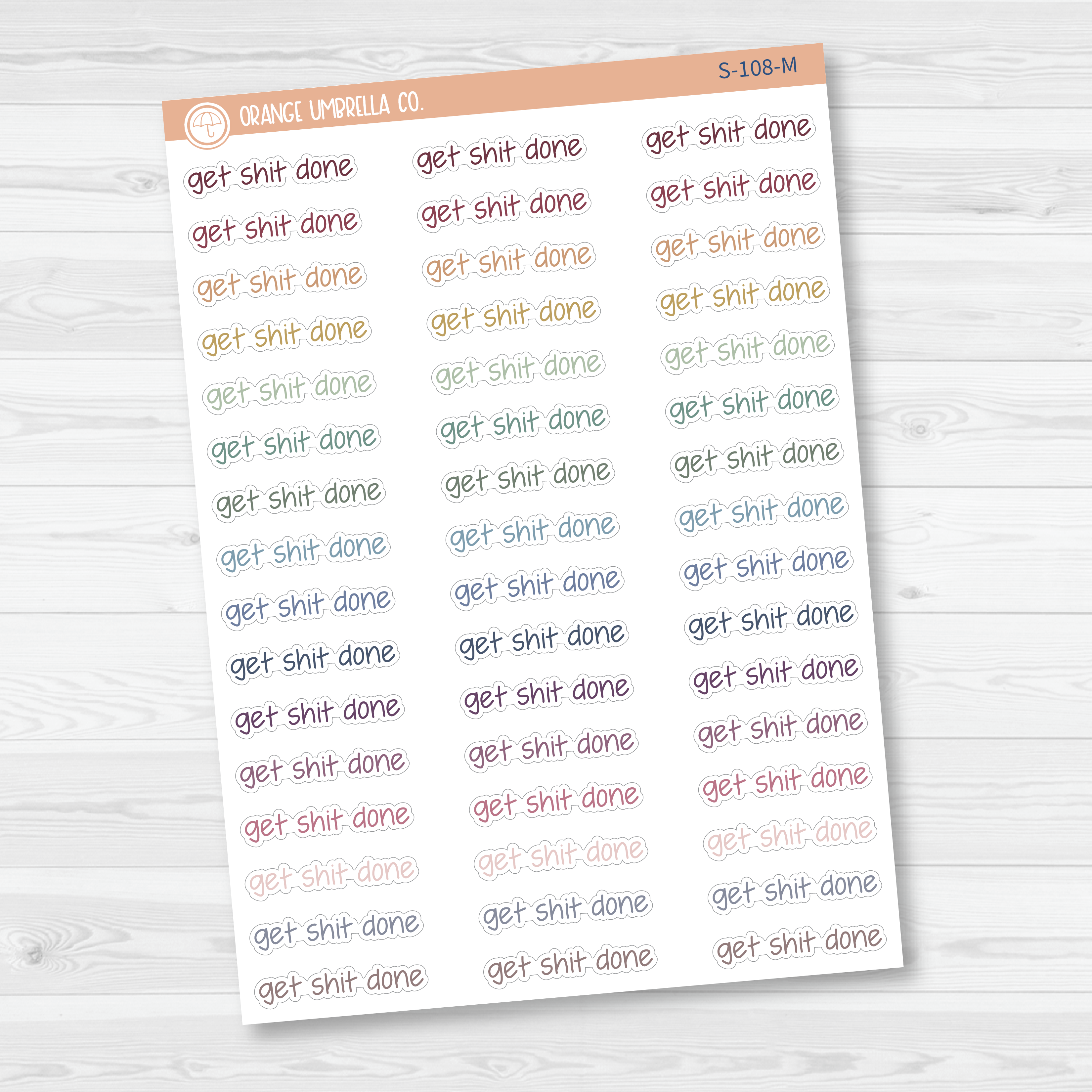 Get Sh*t Done Jen Plans Script Planner Stickers | FJP | S-108