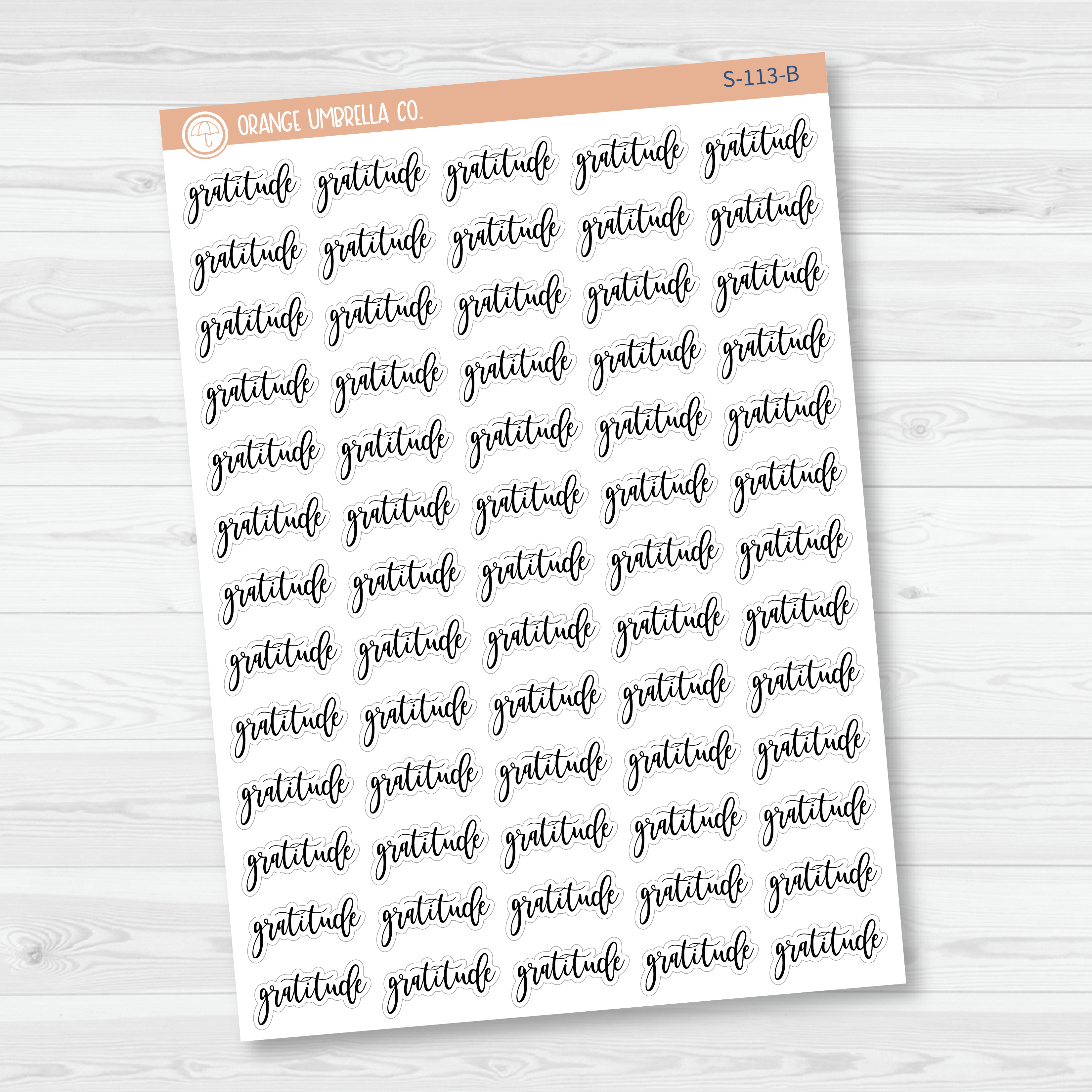 Gratitude Script Planner Stickers | F2 | S-113