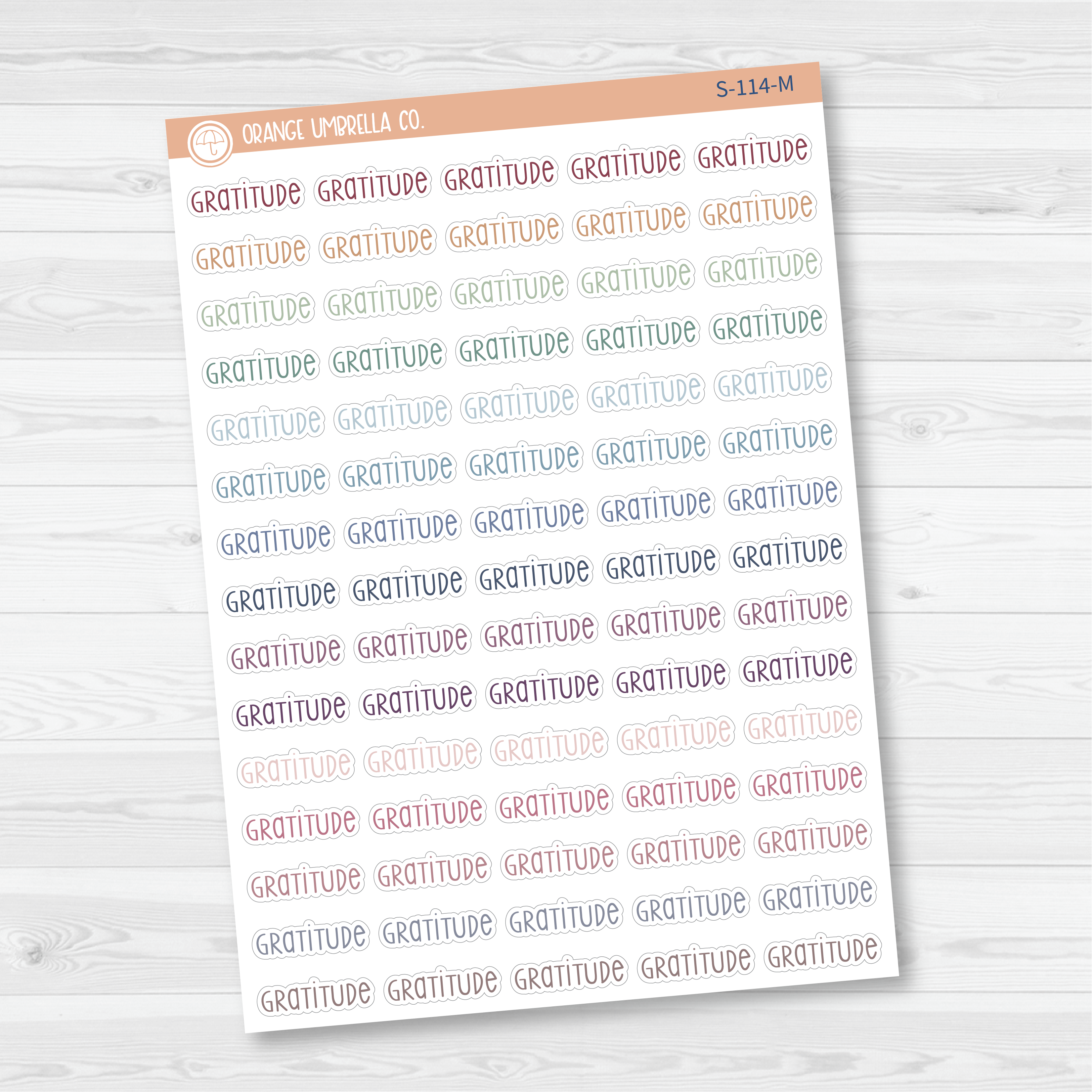Gratitude Script Planner Stickers | F3 | S-114