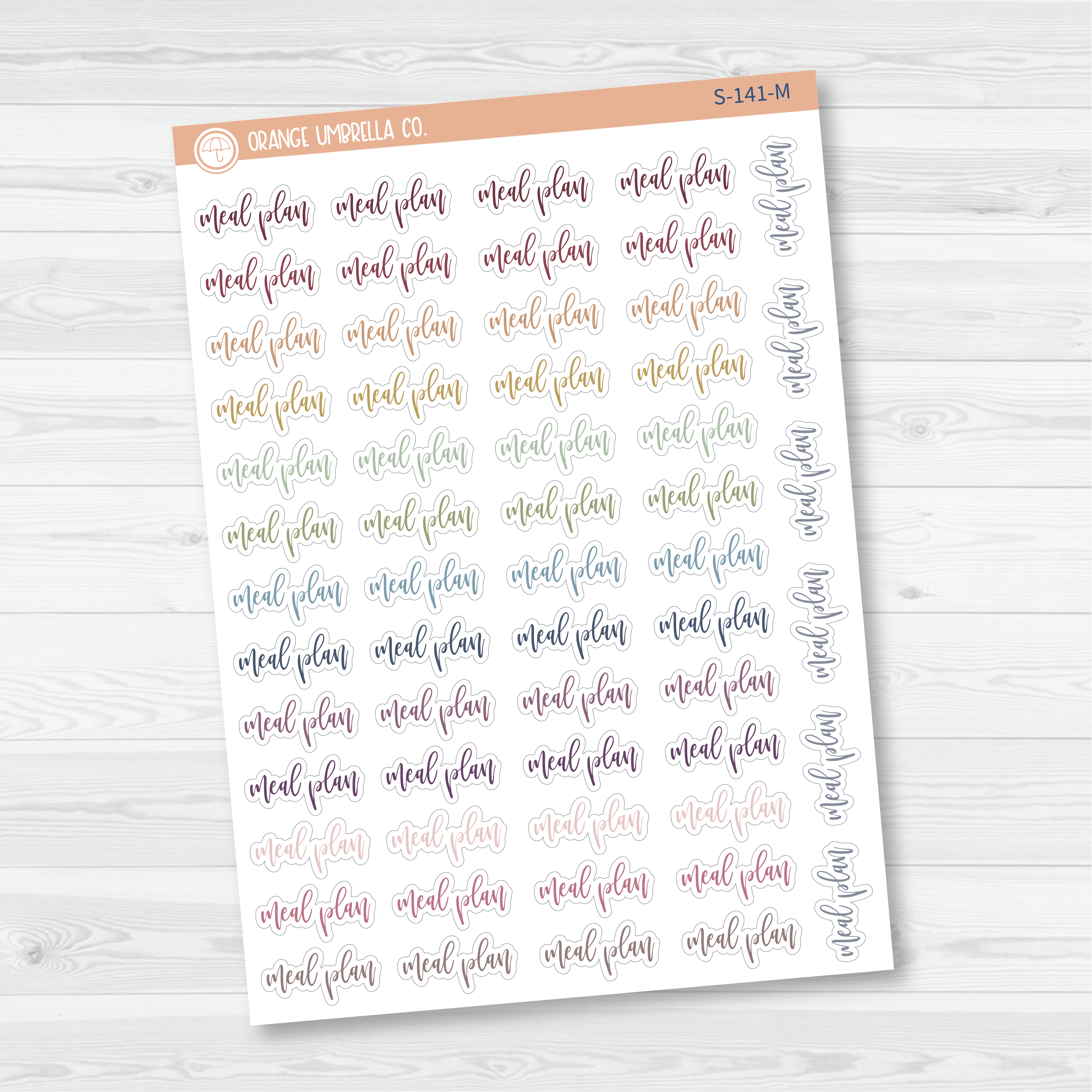 Meal Plan Script Planner Stickers | F2 | S-141