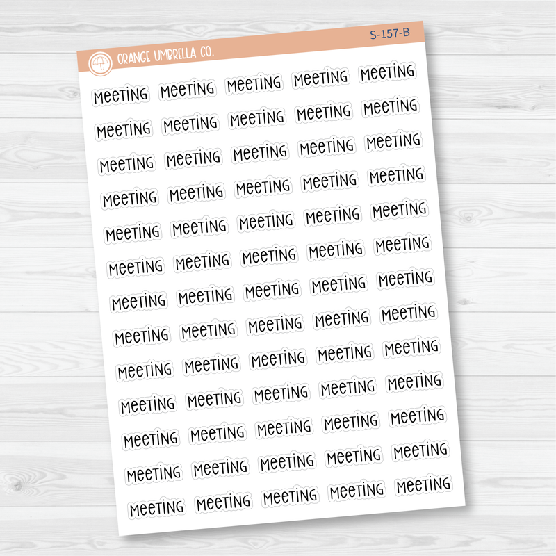 Meeting Script Planner Stickers | F3  | S-157
