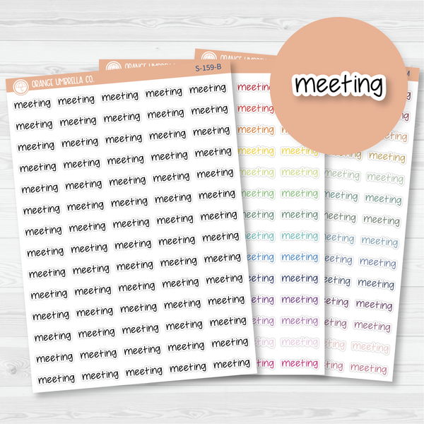 Meeting Jen Plans Script Planner Stickers | FJP | S-159