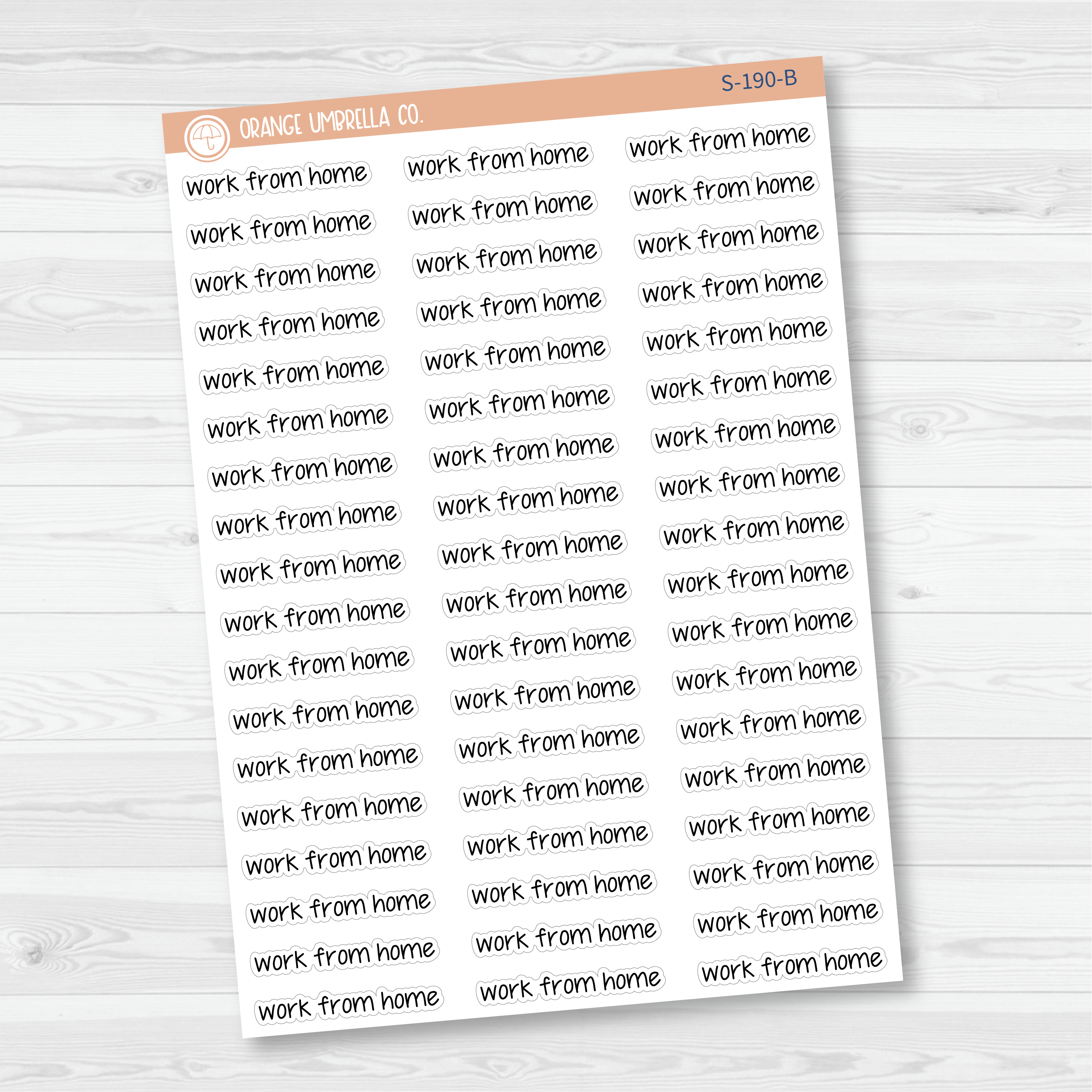 Work From Home Jen Plans Script Planner Stickers | FJP | S-190