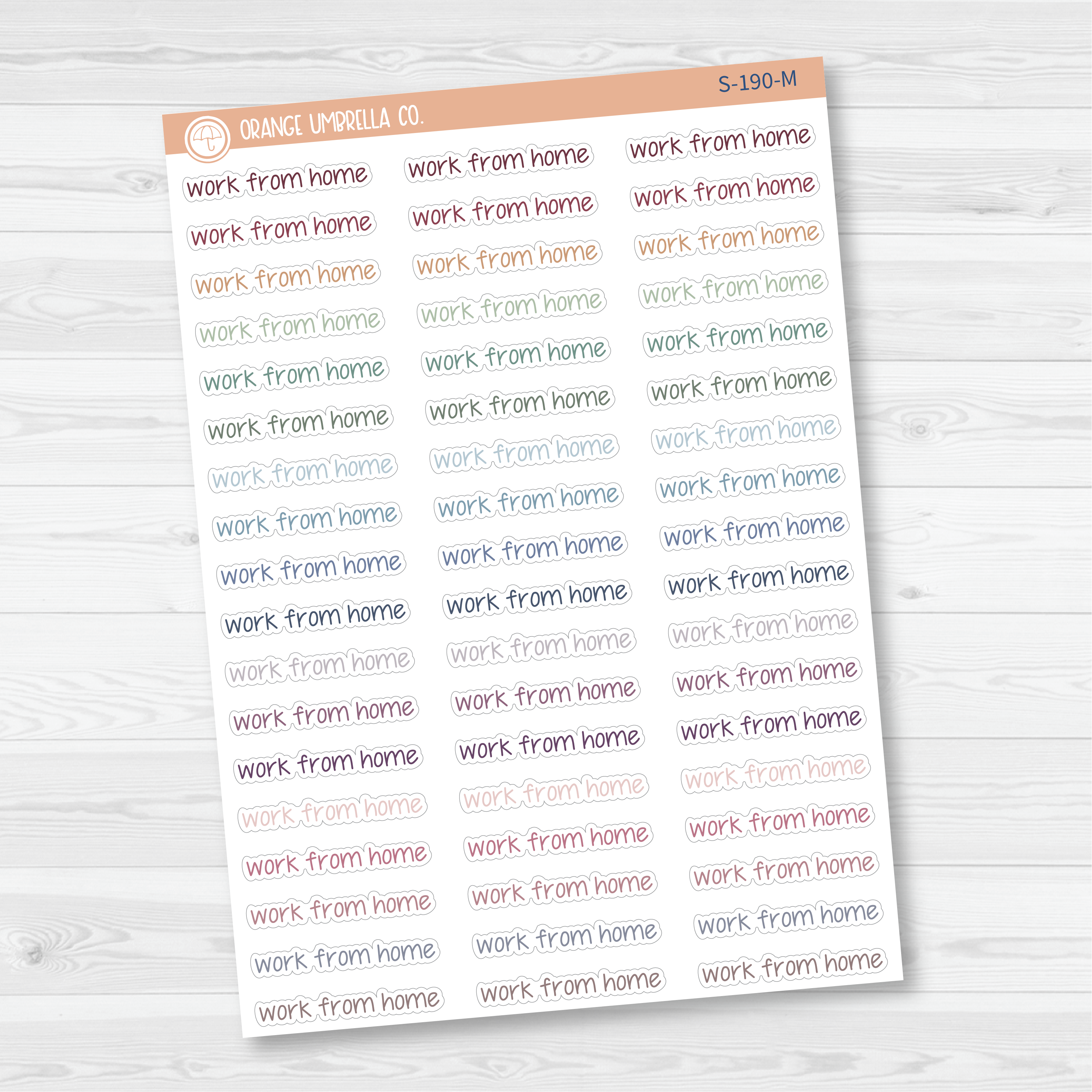 Work From Home Jen Plans Script Planner Stickers | FJP | S-190