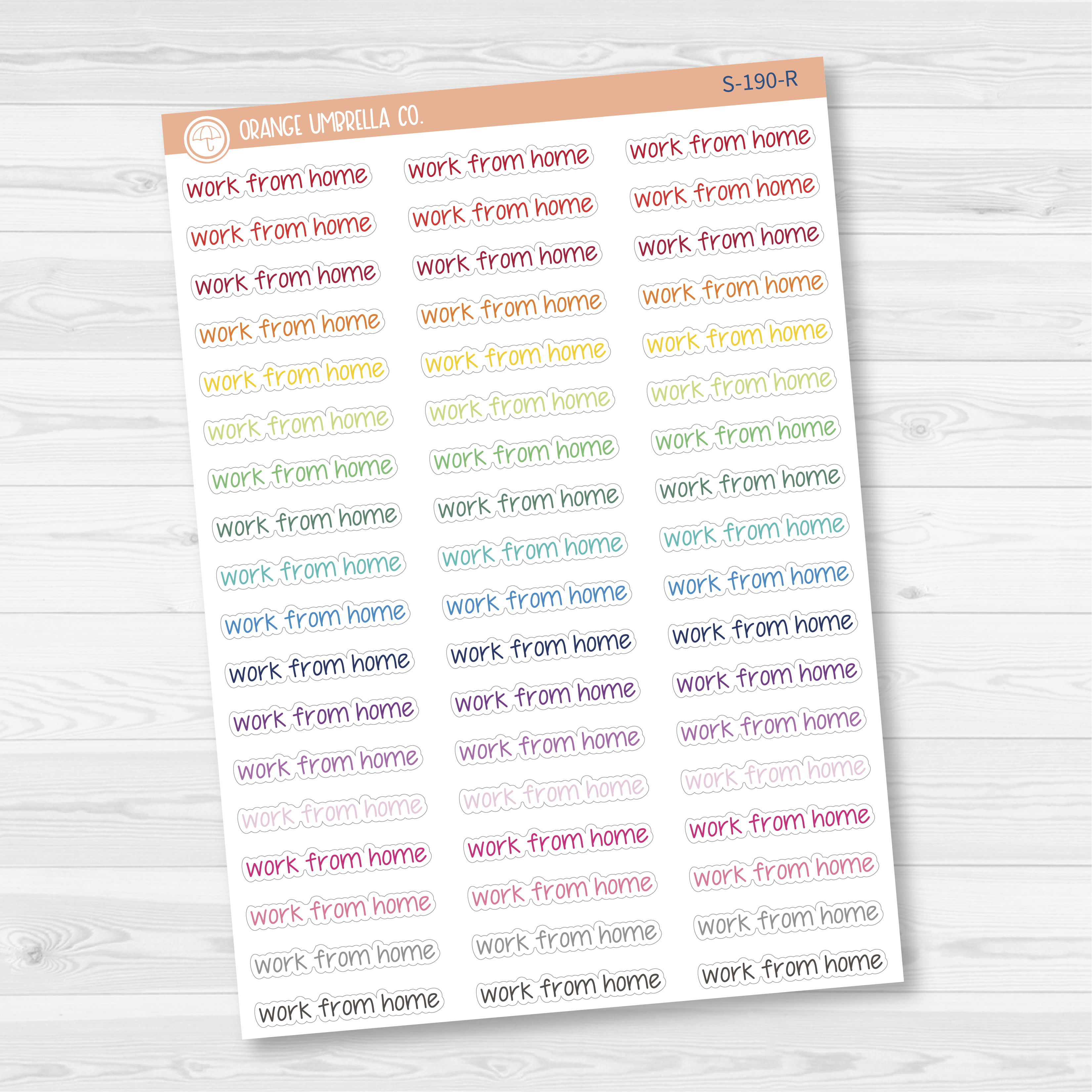Work From Home Jen Plans Script Planner Stickers | FJP | S-190