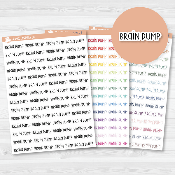 Brain Dump Script Planner Stickers | F3 | S-251
