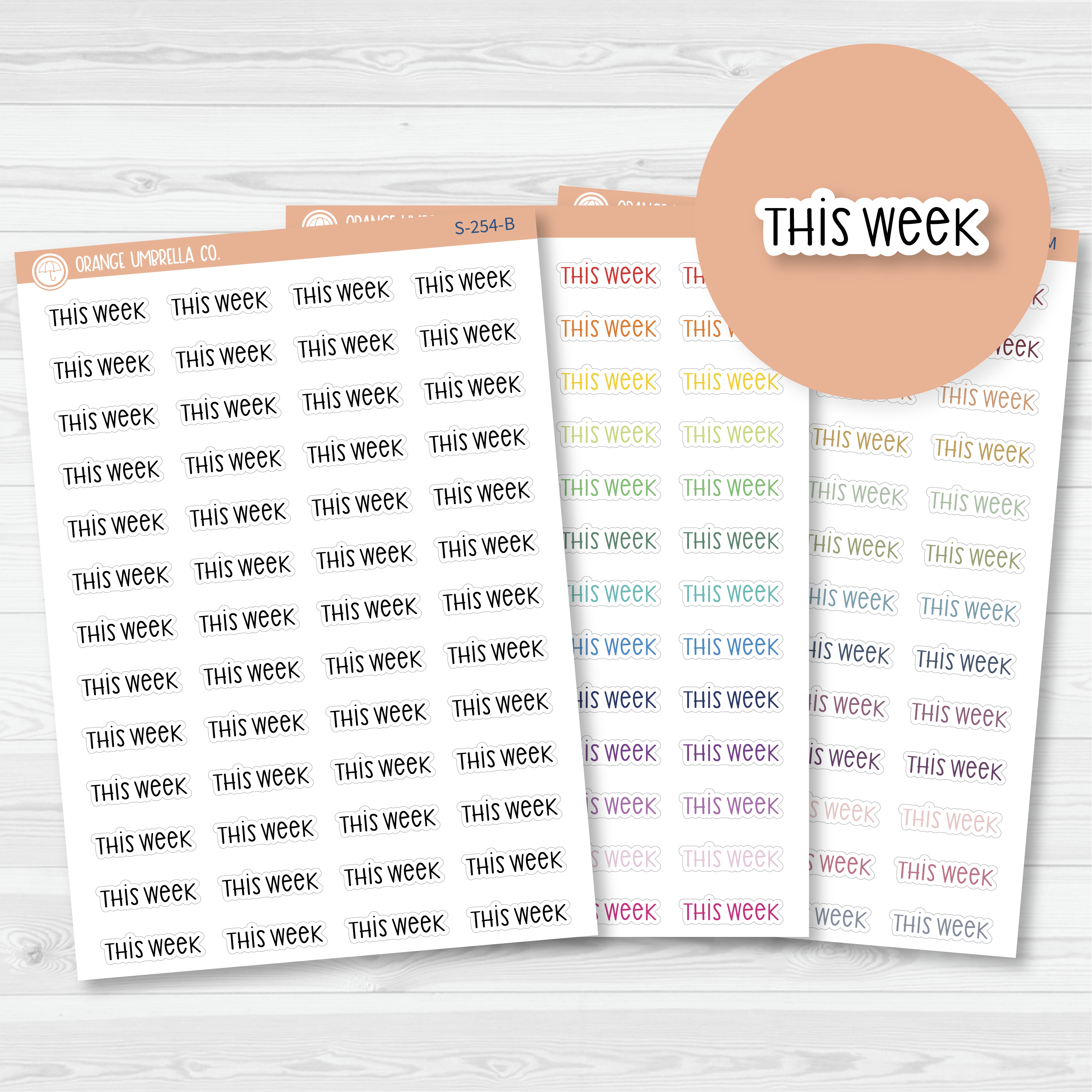 This Week Script Planner Stickers | F3 | S-254