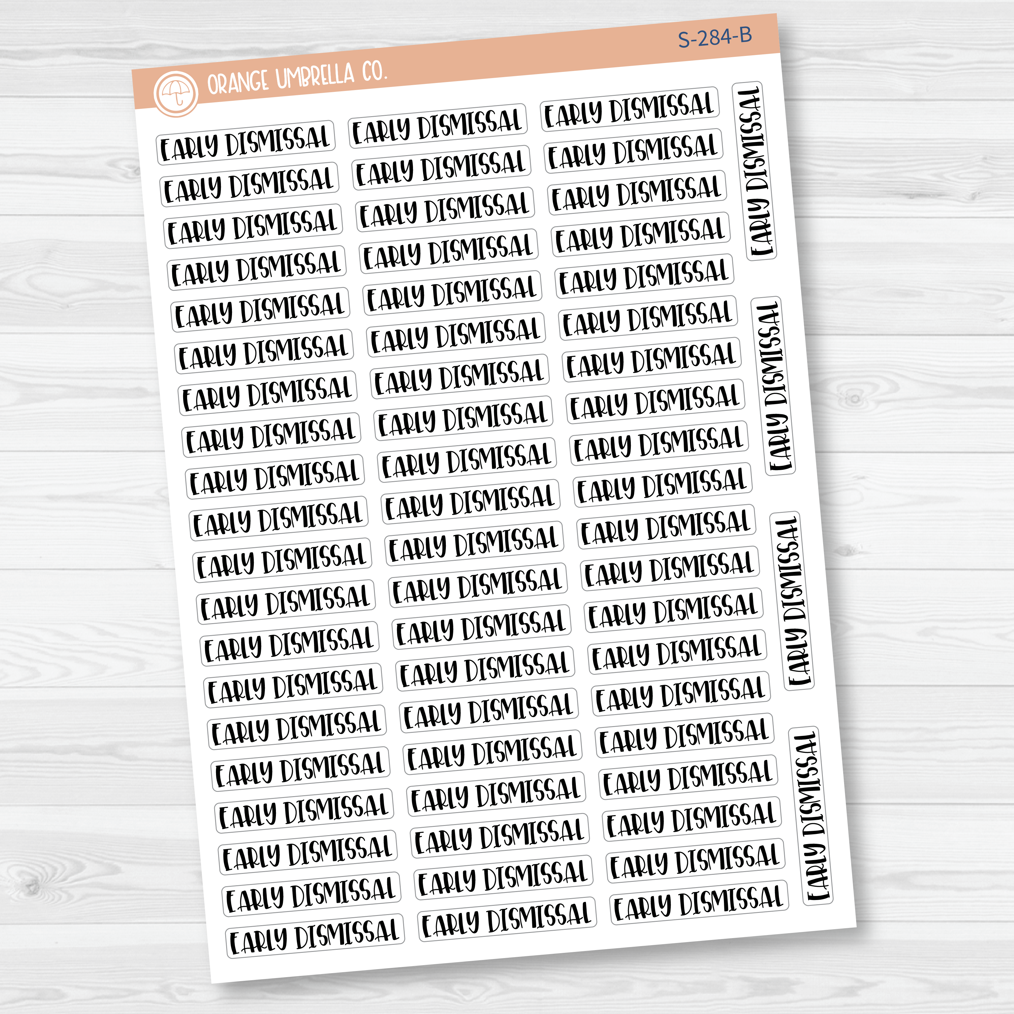 Early Dismissal School Script Planner Stickers | F1 | S-284