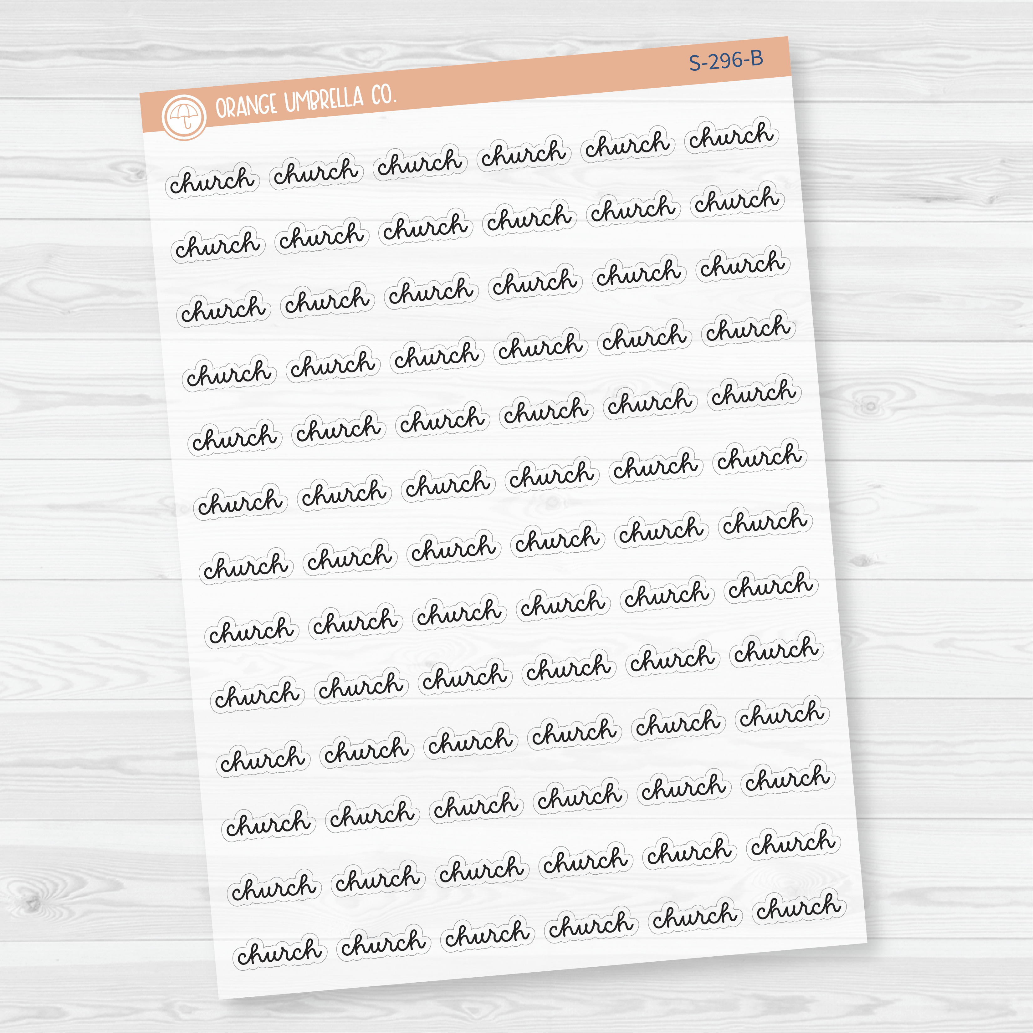 Church Script Planner Stickers | F16 | S-296
