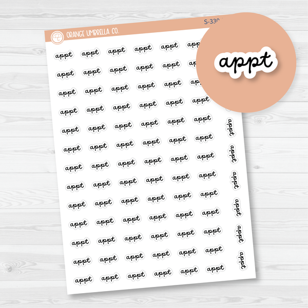 Appt Script Planner Stickers | F16 | S-330-B
