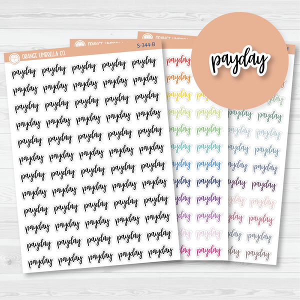 Payday Script Planner Stickers | F7 | S-344