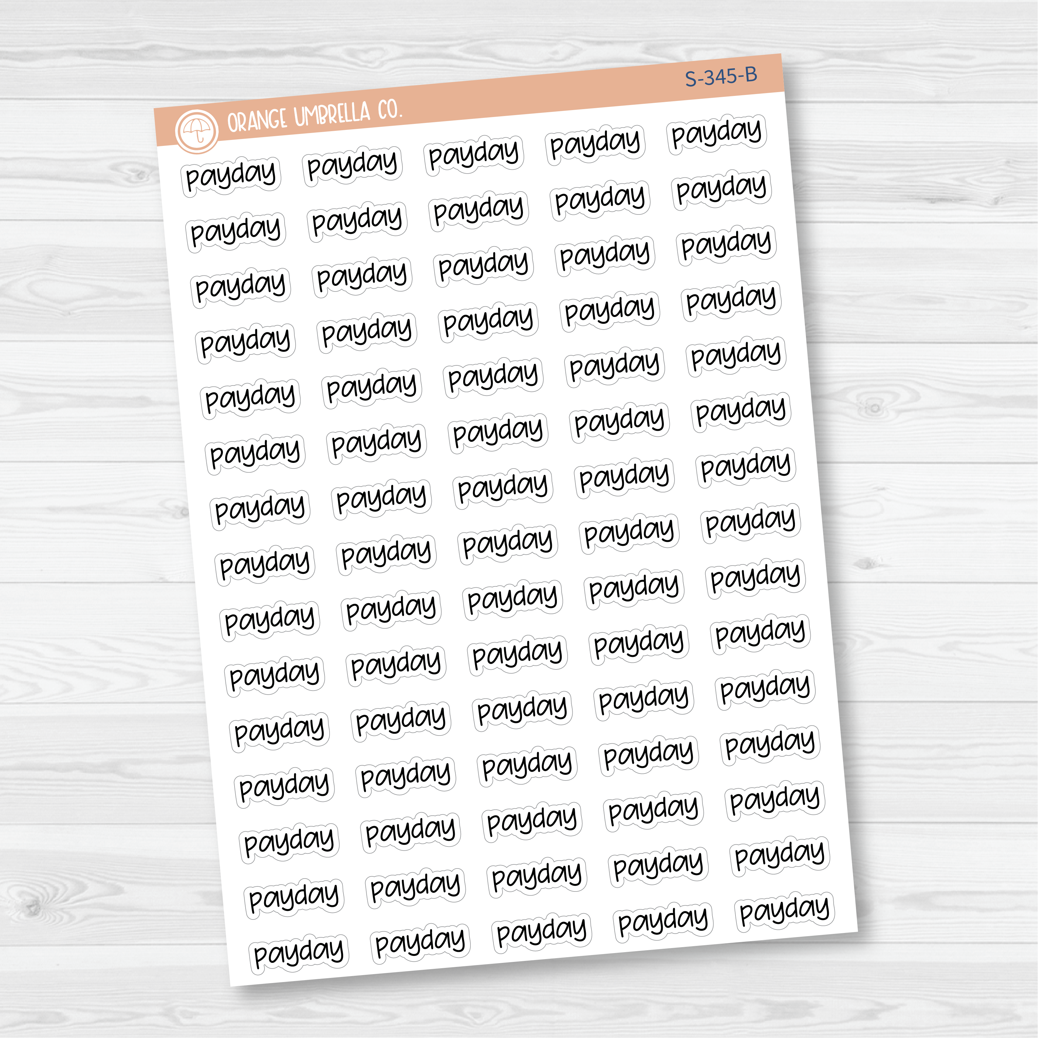 Payday Jen Plans Script Planner Stickers | FJP | S-345