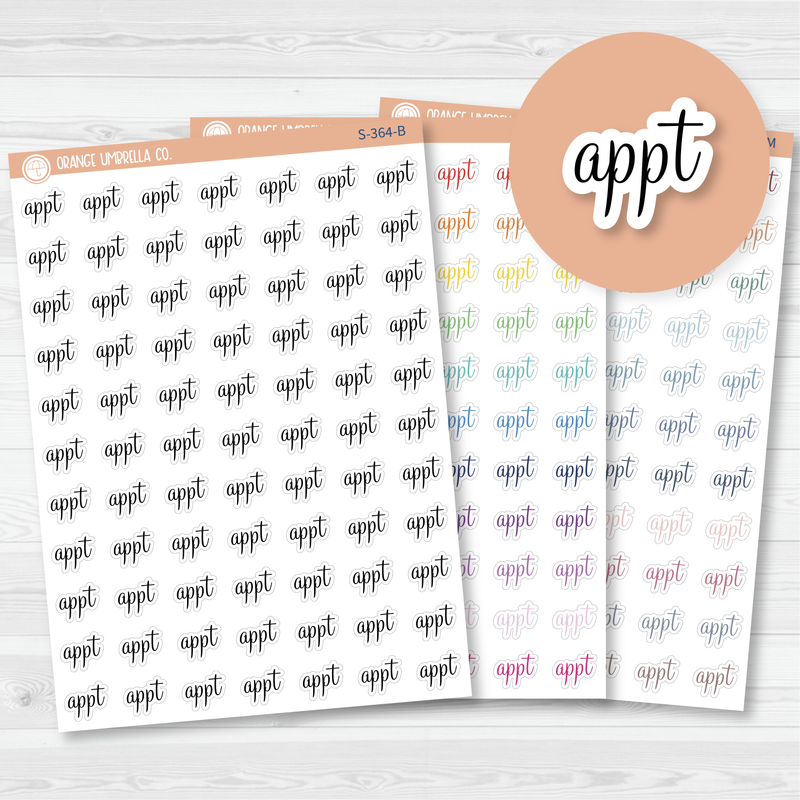 Appointment Script Planner Stickers | F4 | S-364 / 904-140