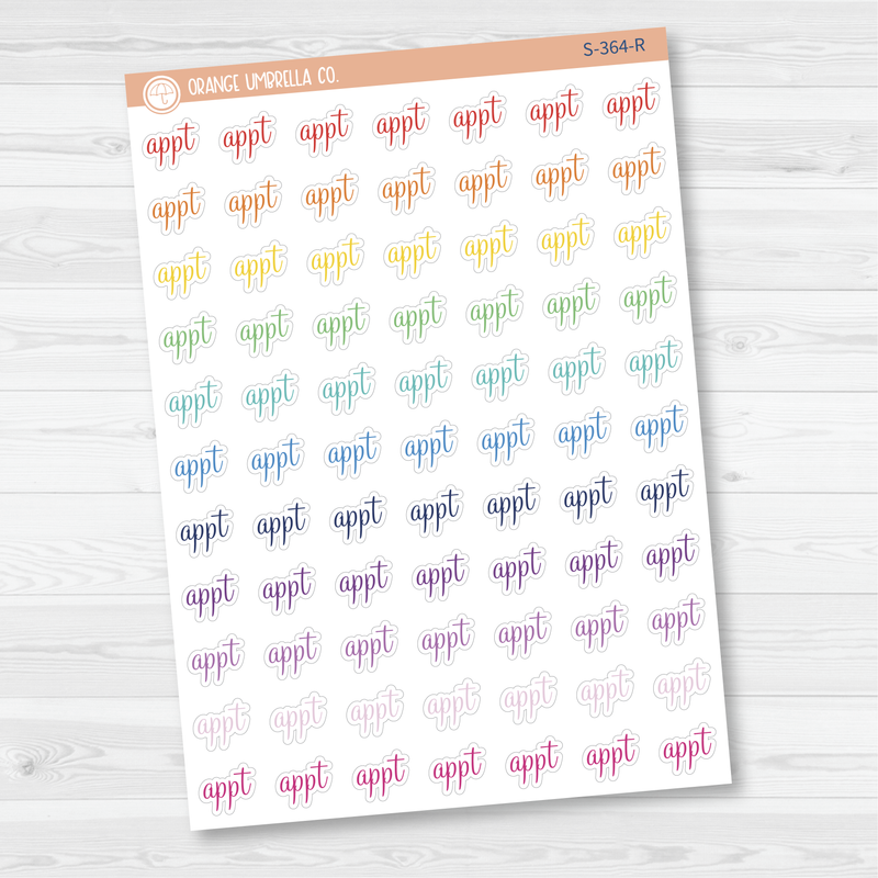 Appointment Script Planner Stickers | F4 | S-364 / 904-140