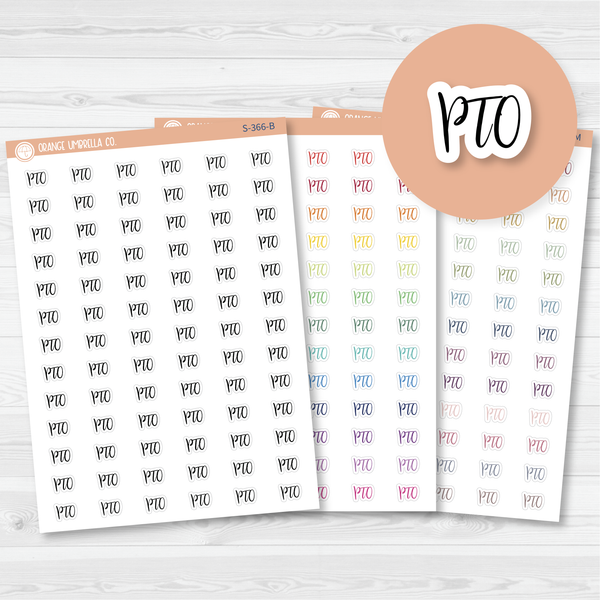 PTO Script Planner Stickers | F2 | S-366