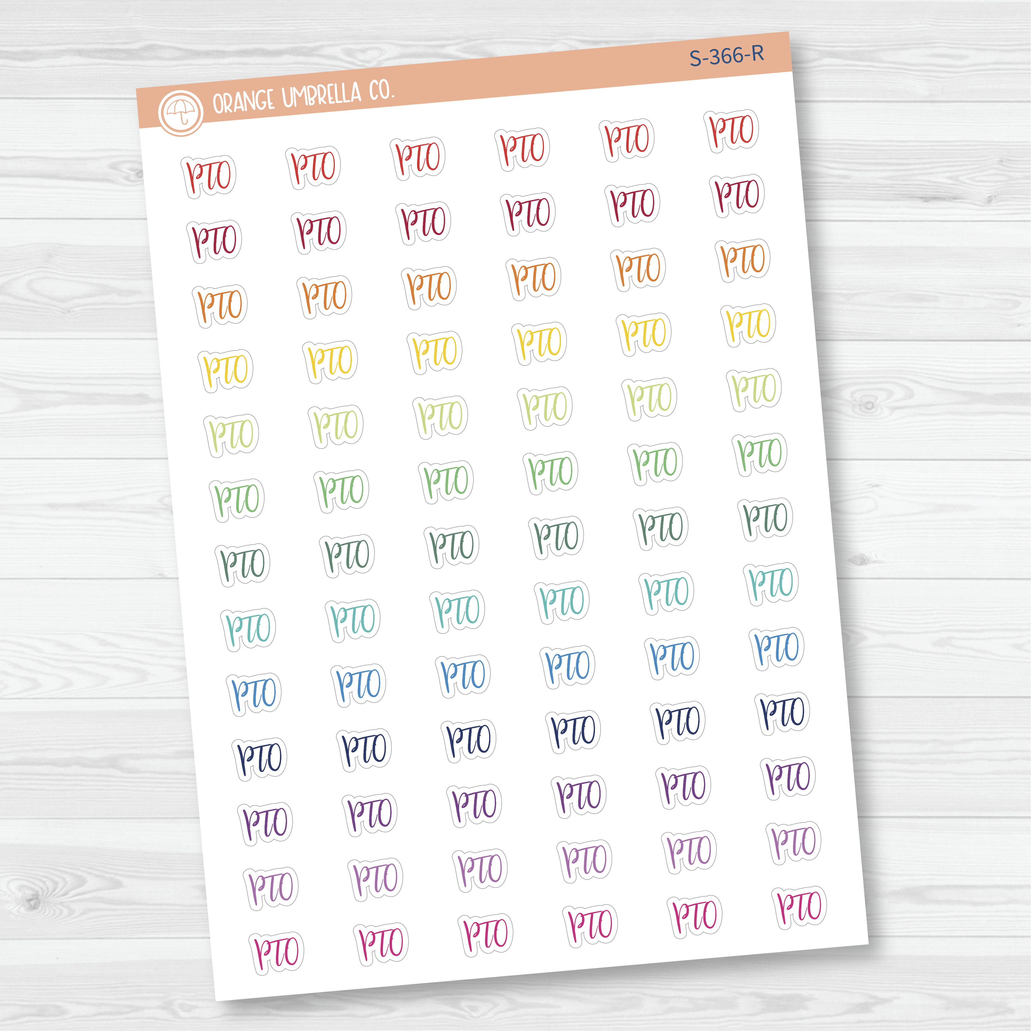 PTO Script Planner Stickers | F2 | S-366