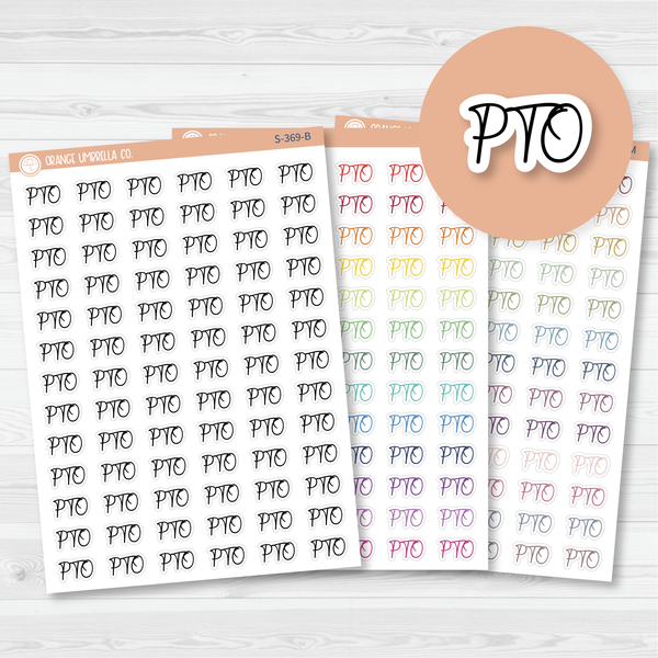 PTO Script Planner Stickers | F5 | S-369