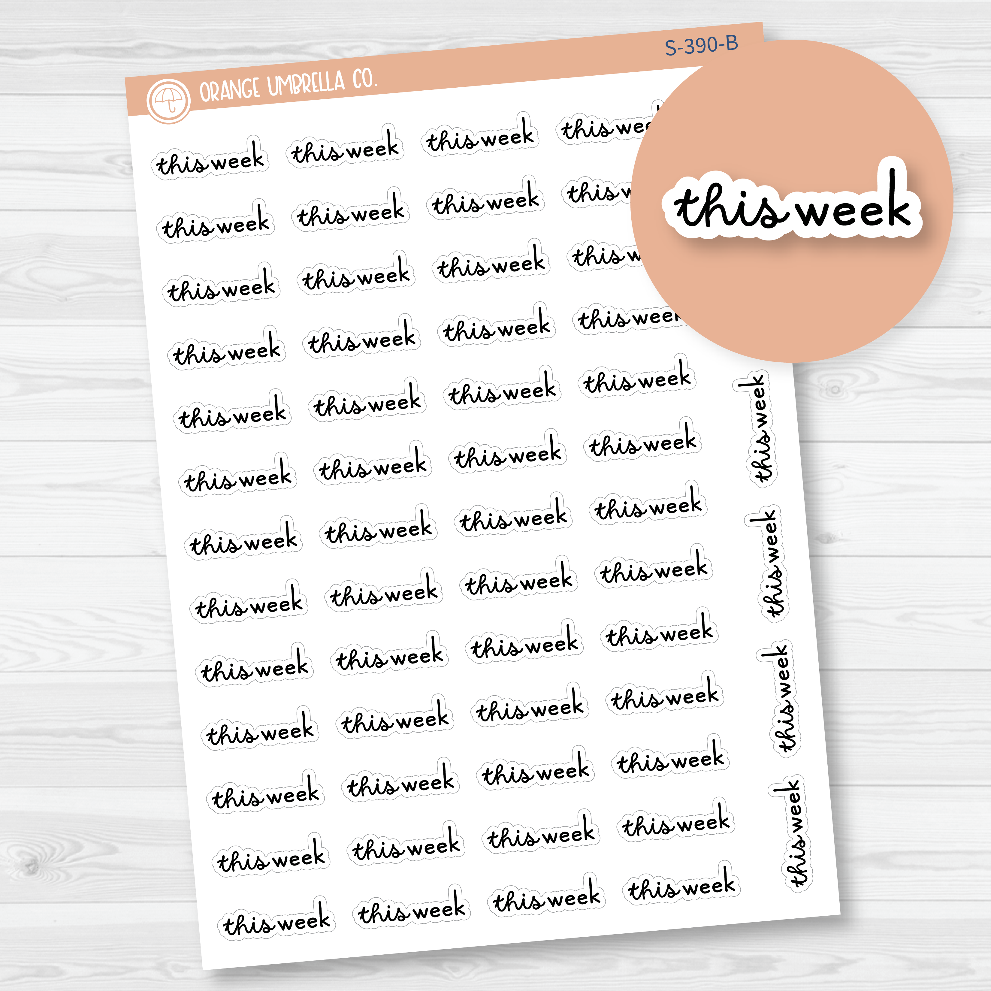 This Week Script Planner Stickers | F16 | S-390-B