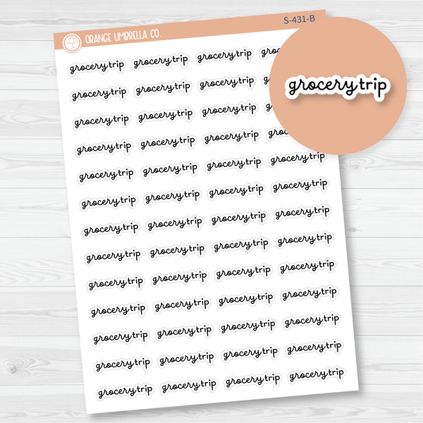 Grocery Trip Script Planner Stickers | F16 | S-431-B