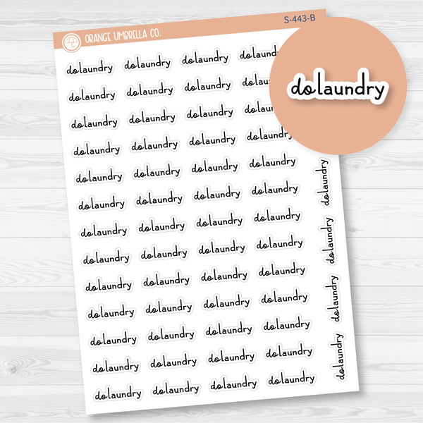Do Laundry Script Planner Stickers | F16 | S-443-B