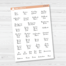 School Related Holiday - Mini Script Planner Stickers | F5 | S-451-B
