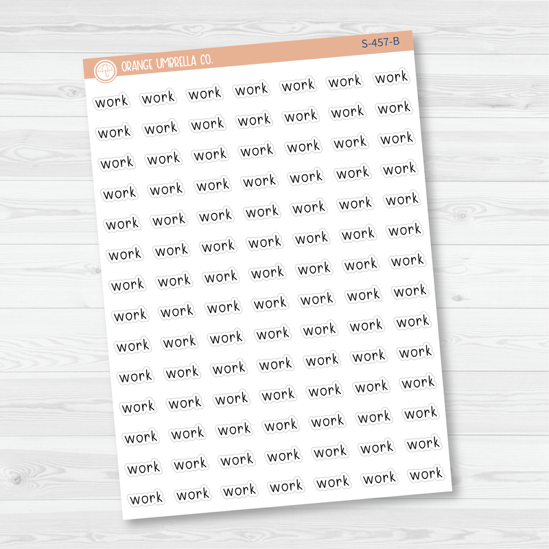 CLEARANCE | Work Julie's Plans Script Planner Stickers | JF | S-457