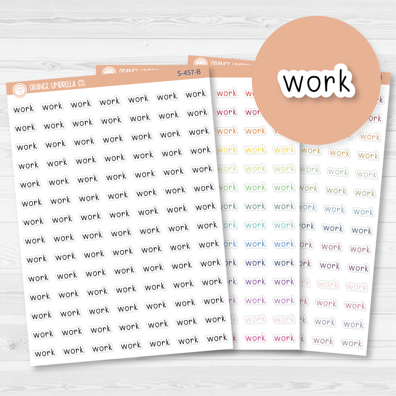 CLEARANCE | Work Julie's Plans Script Planner Stickers | JF | S-457