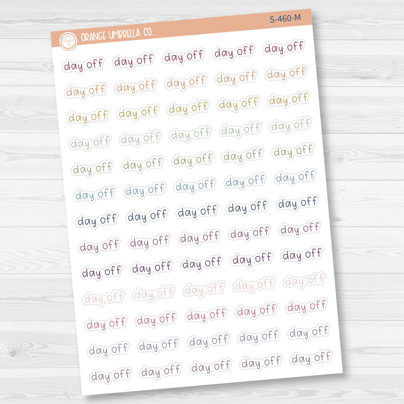 Day Off Julie's Plans Script Planner Stickers | JF | S-460