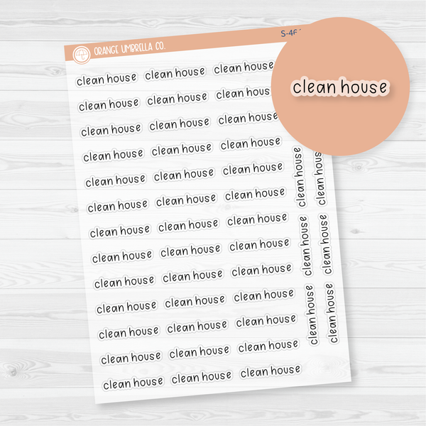 CLEARANCE | Clean House Julie's Plans Script Planner Stickers and Labels | JF Clear Matte | S-464-BCM