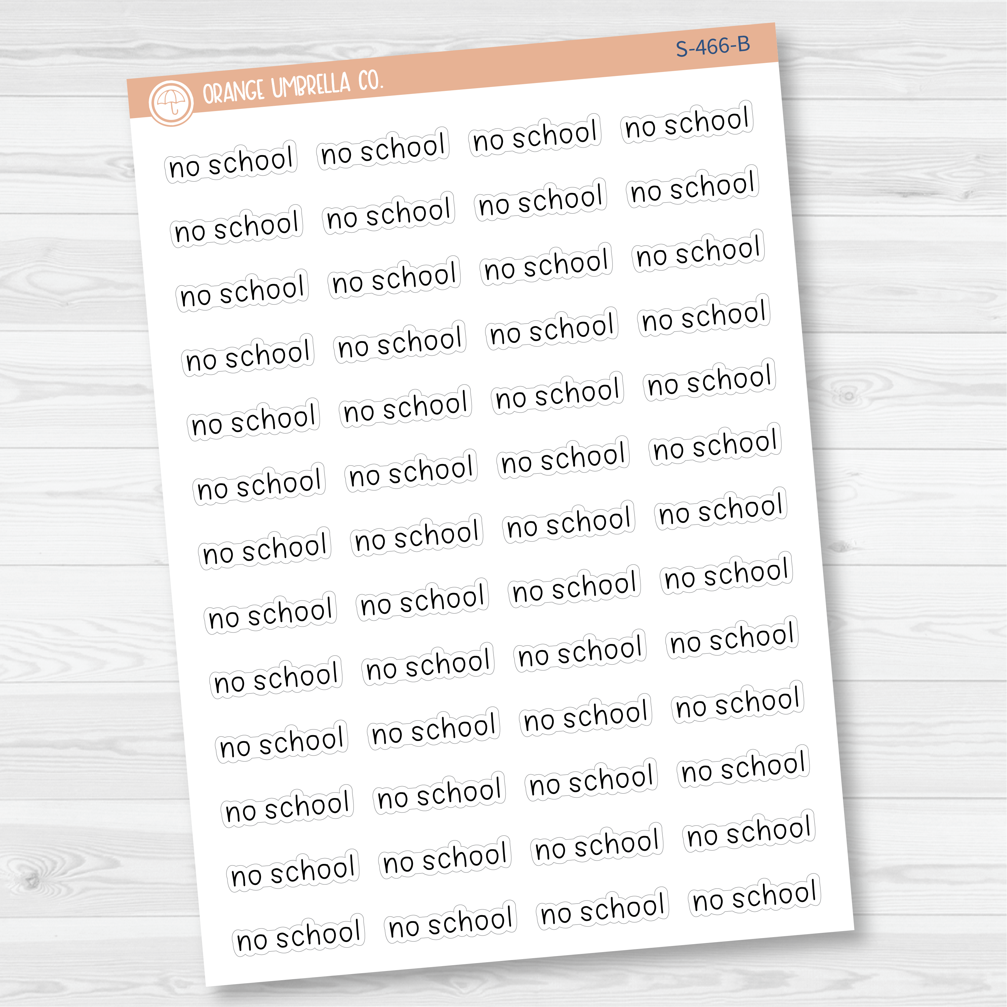 No School Julie's Plans Script Planner Stickers | JF | S-466