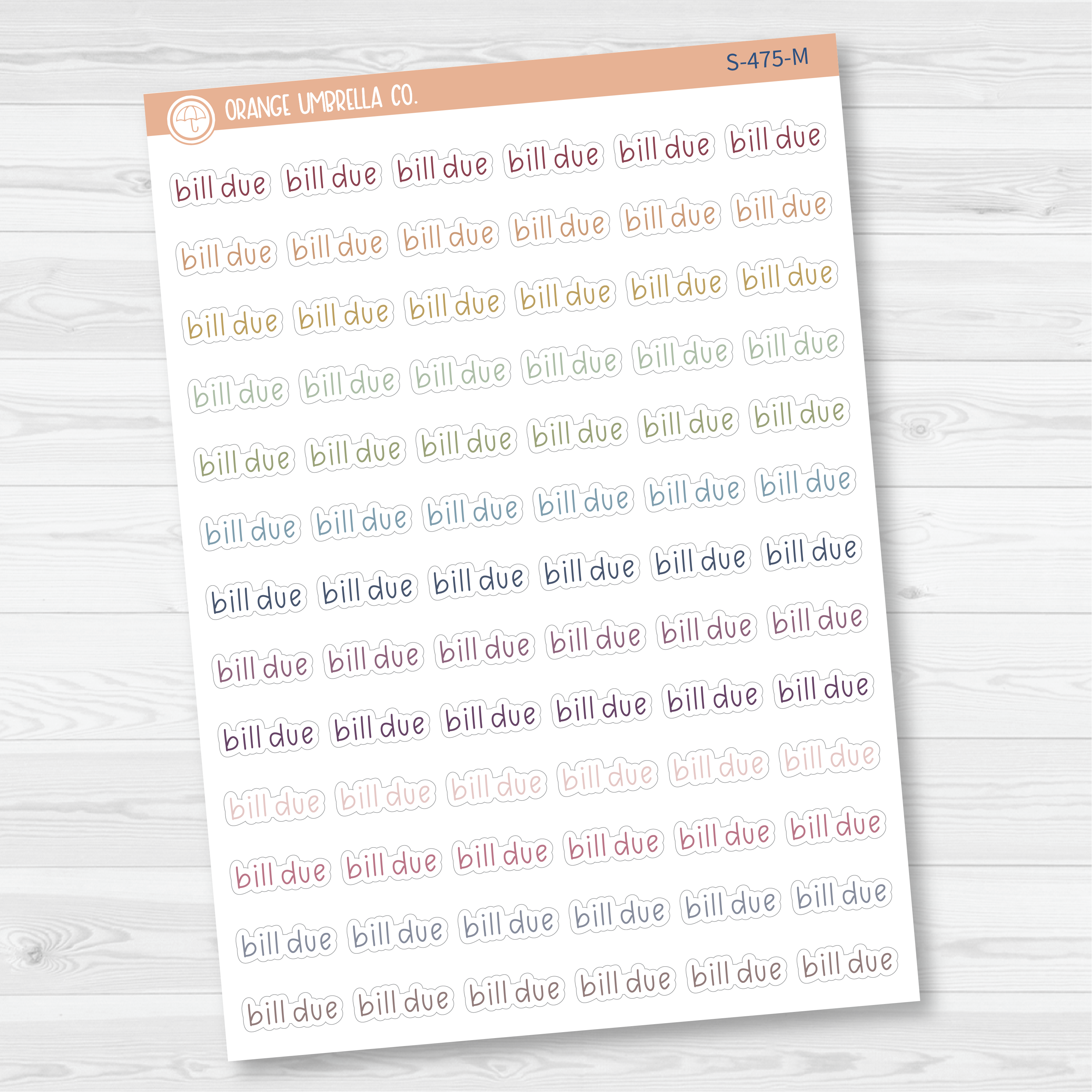 Bill Due Julie's Plans Script Planner Stickers | JF | S-475