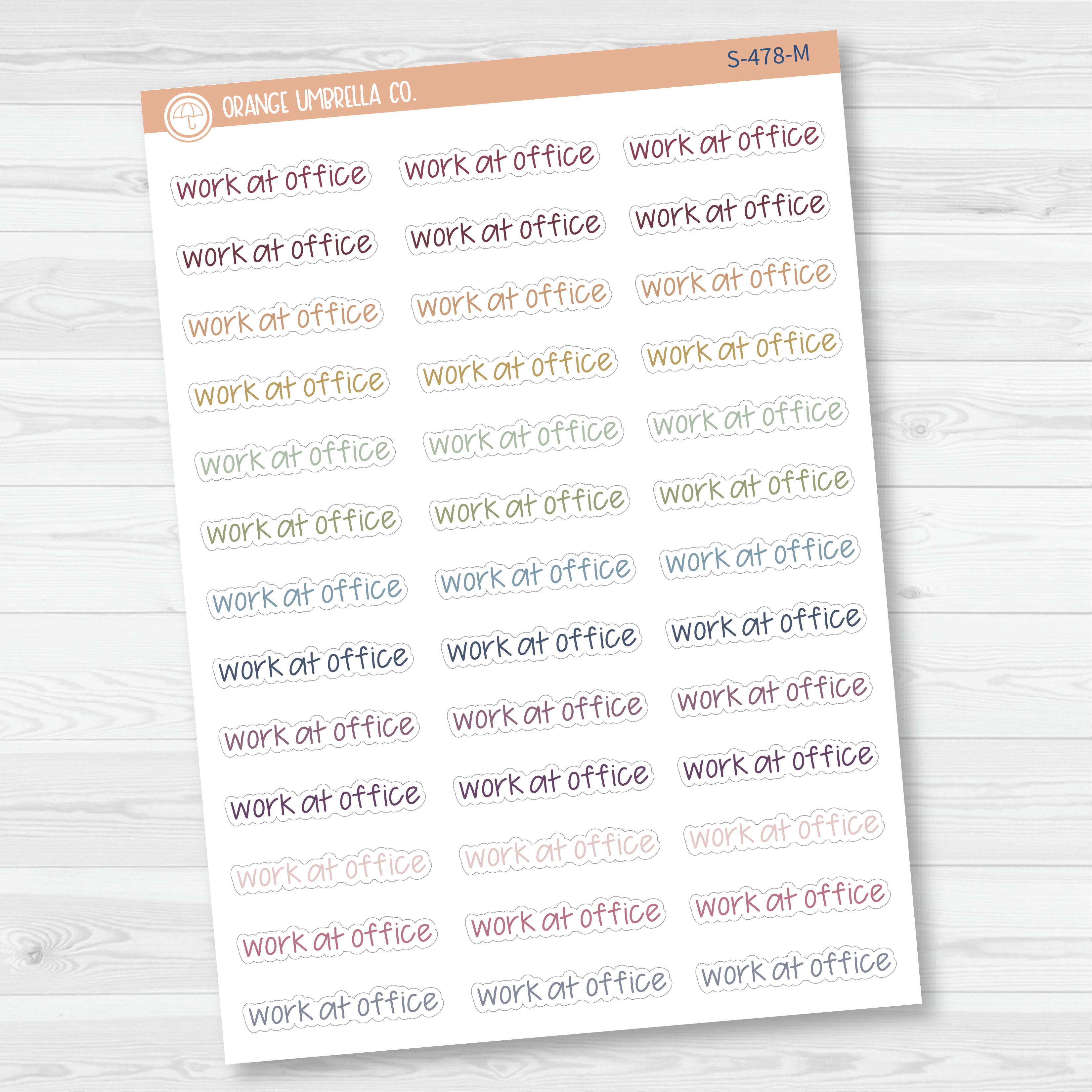 Work At Office Jen Plans Script Planner Stickers | FJP | S-478