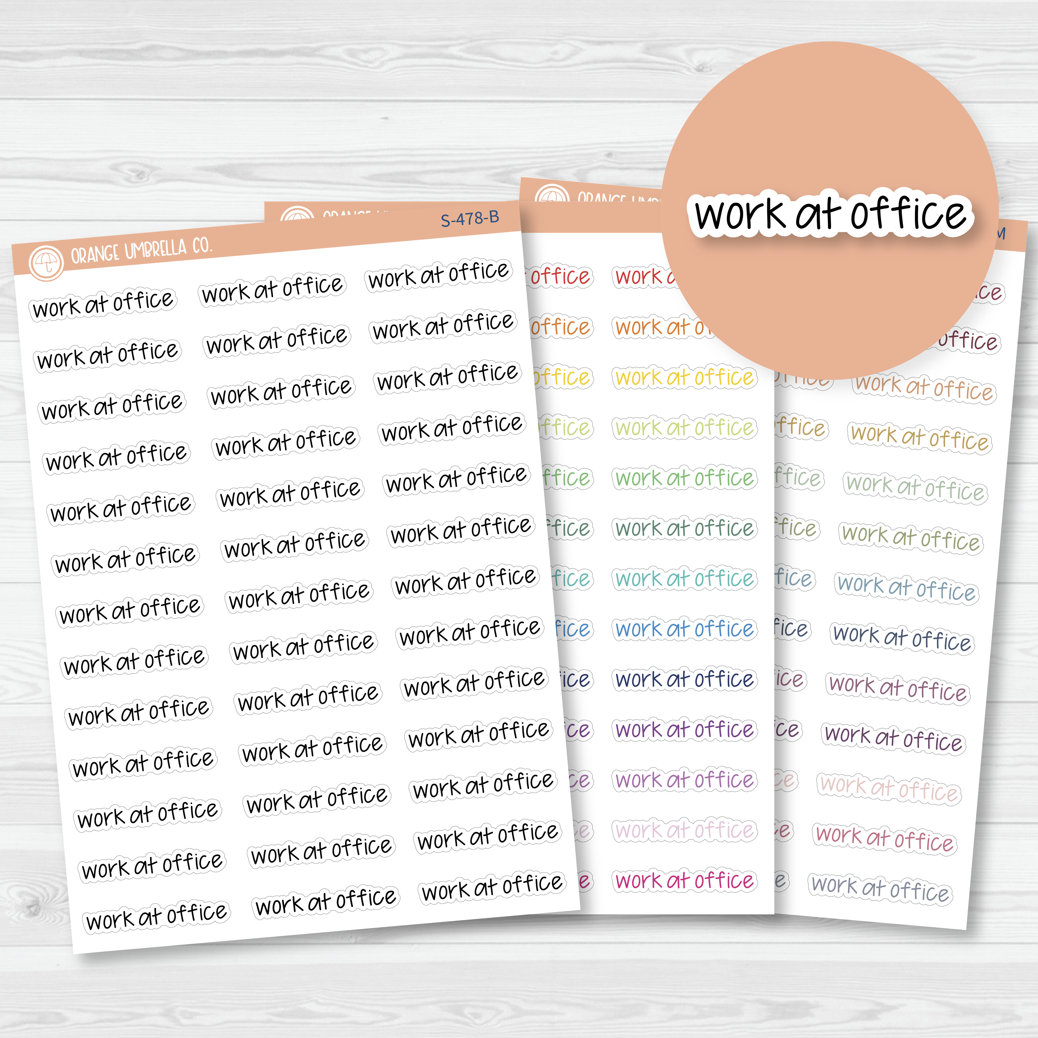Work At Office Jen Plans Script Planner Stickers | FJP | S-478