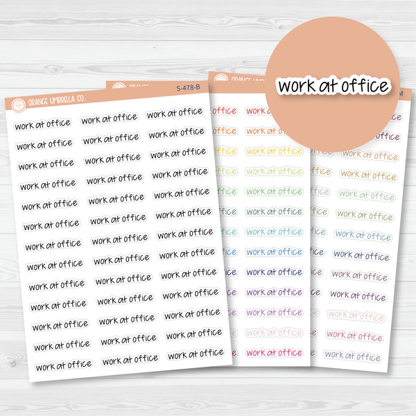 Work At Office Jen Plans Script Planner Stickers | FJP | S-478
