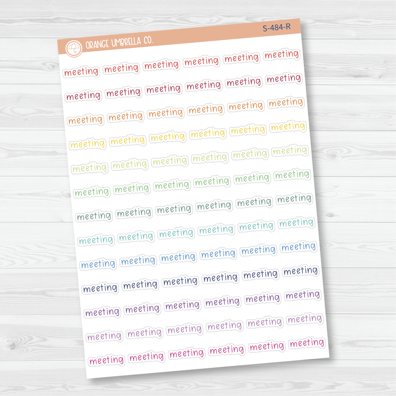CLEARANCE | Meeting Julie's Plans Script Planner Stickers | JF | S-484
